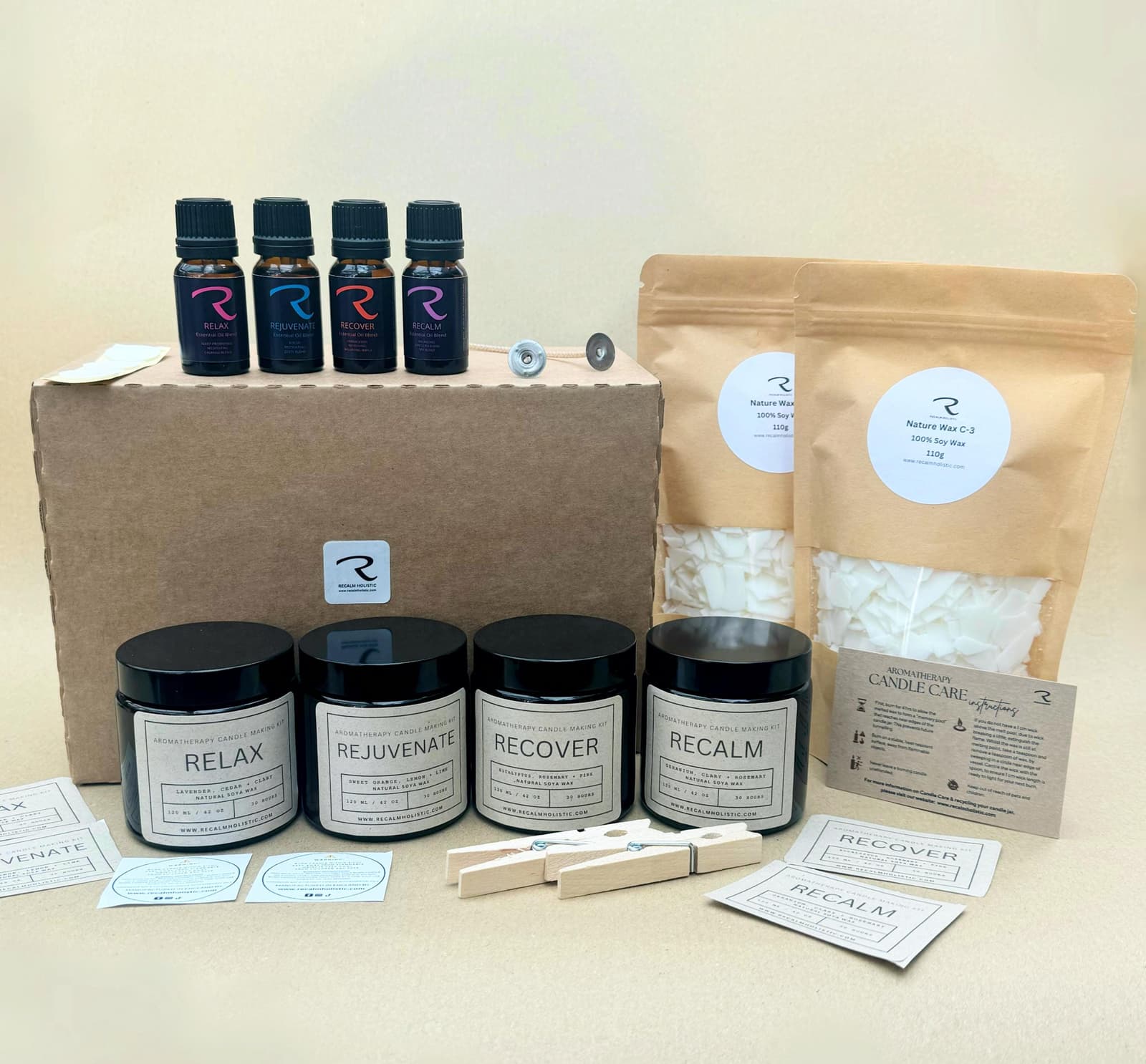 Candle Making Kit, DIY Candle Making Kit, Luxury Candle Making Kit, Essential Oils, Mindfulness Gift, Aromatherapy Candle Making Kit