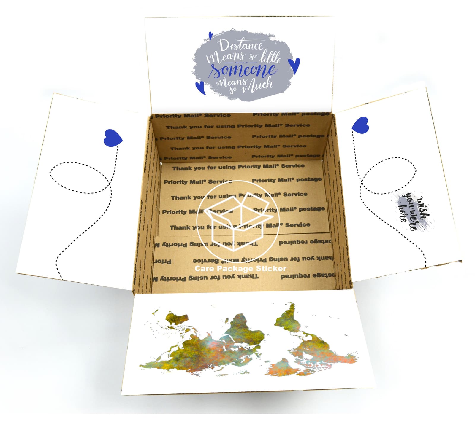 Kit de pegatinas para decorar cajas de envío a distancia