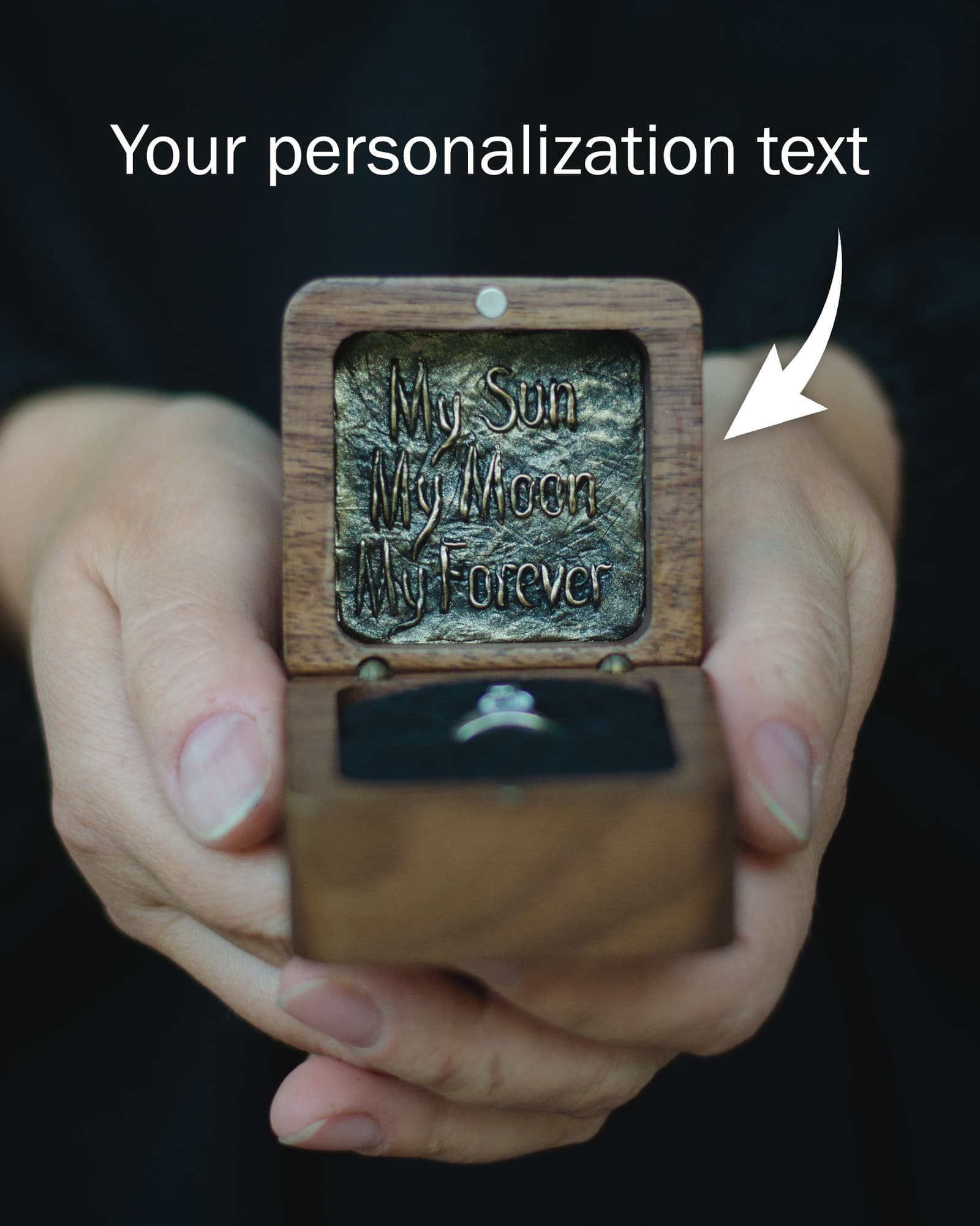 Caja para anillos con diseño de Fénix, foto 2