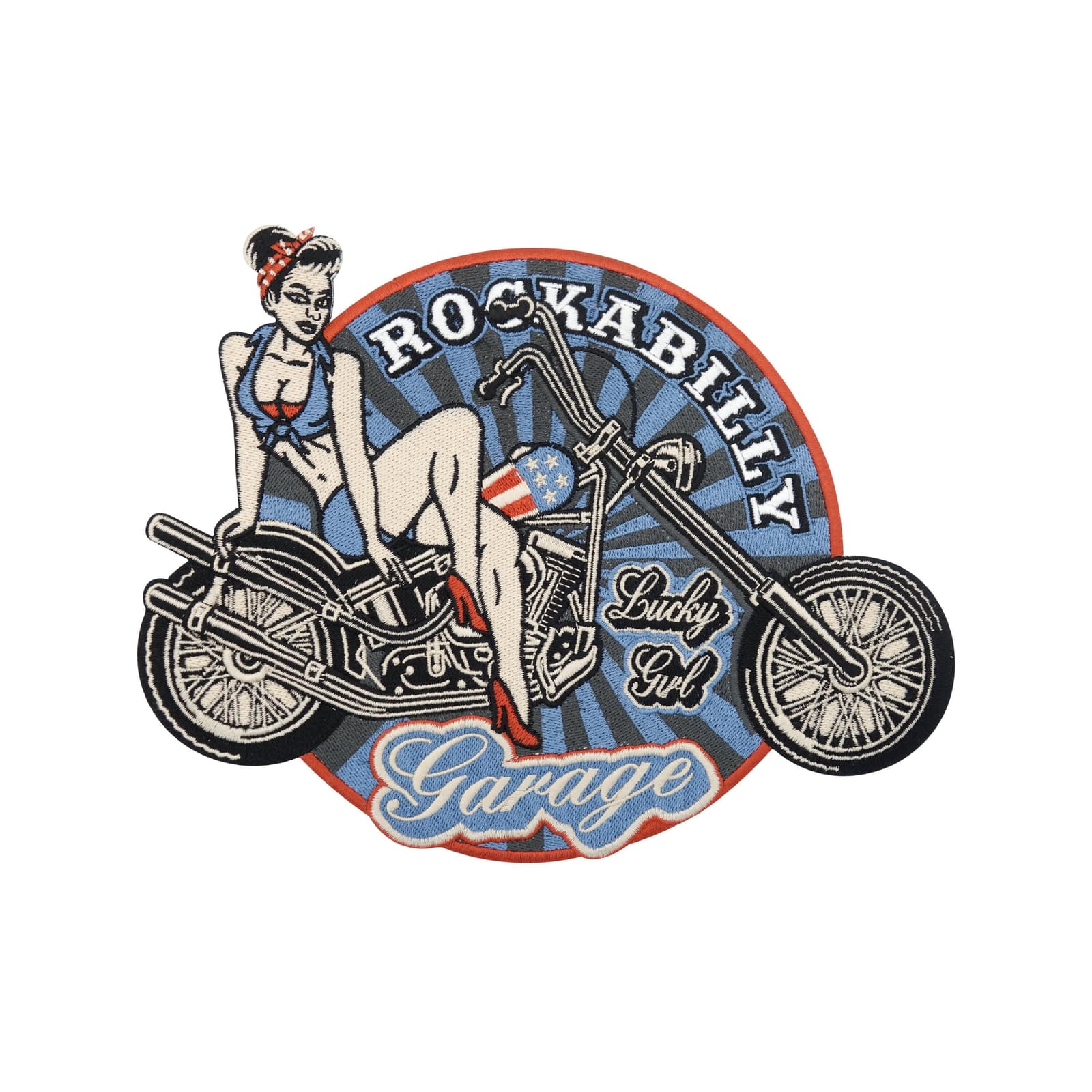Parche vintage rockabilly para chaqueta de moto