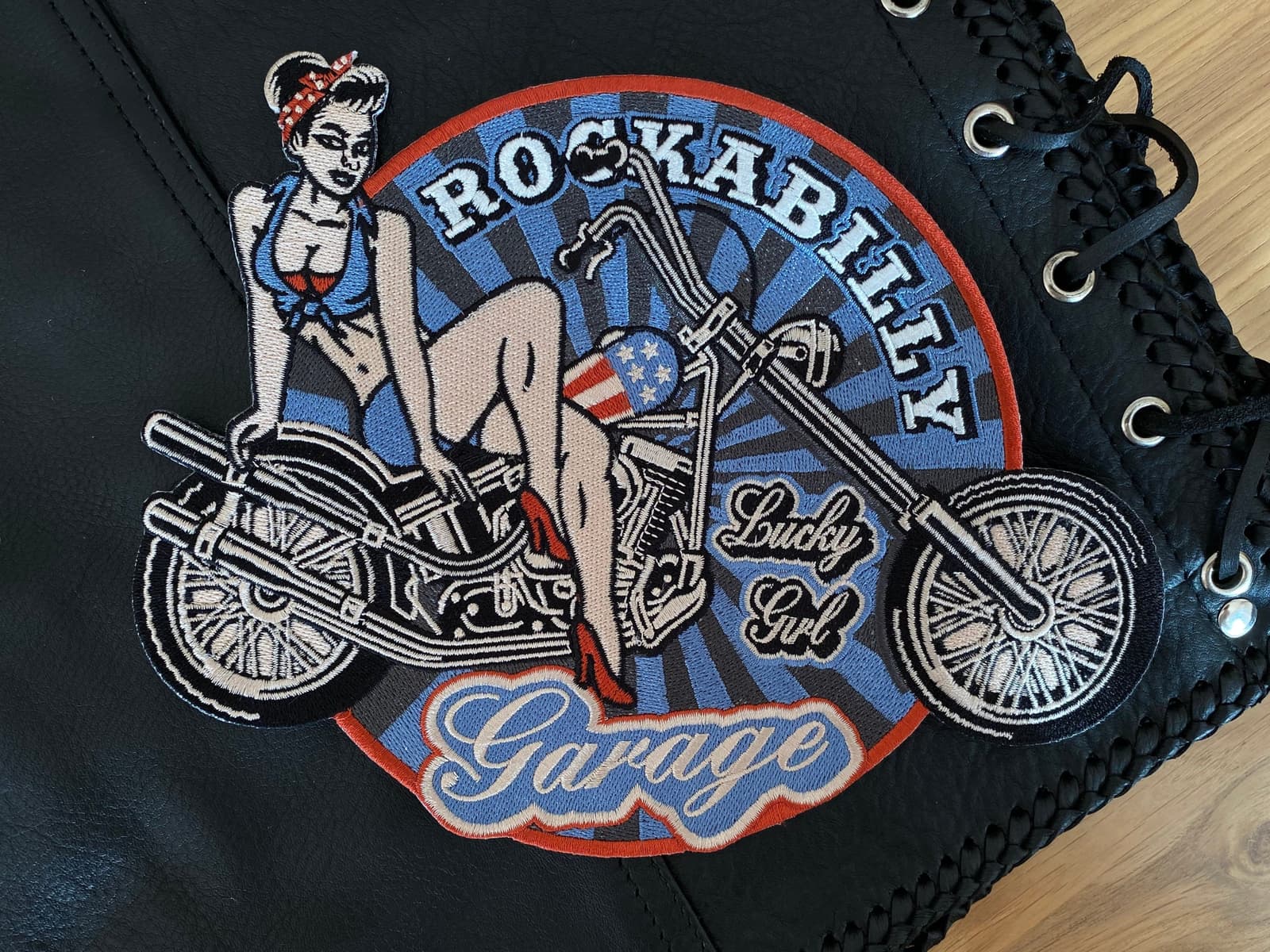 Parche vintage rockabilly para chaqueta de moto, foto 4