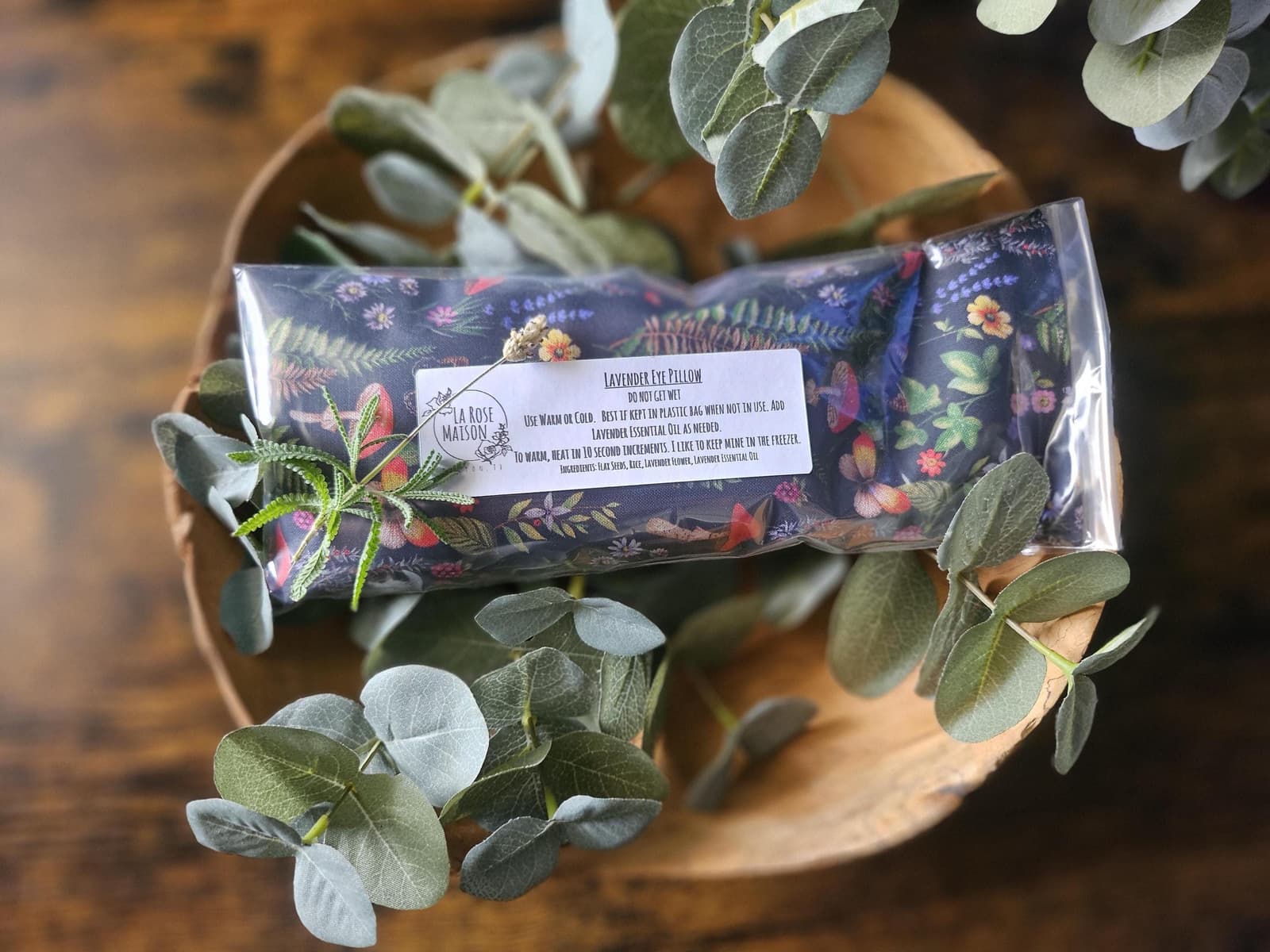 Saco de ojos con lavanda para relajacion
