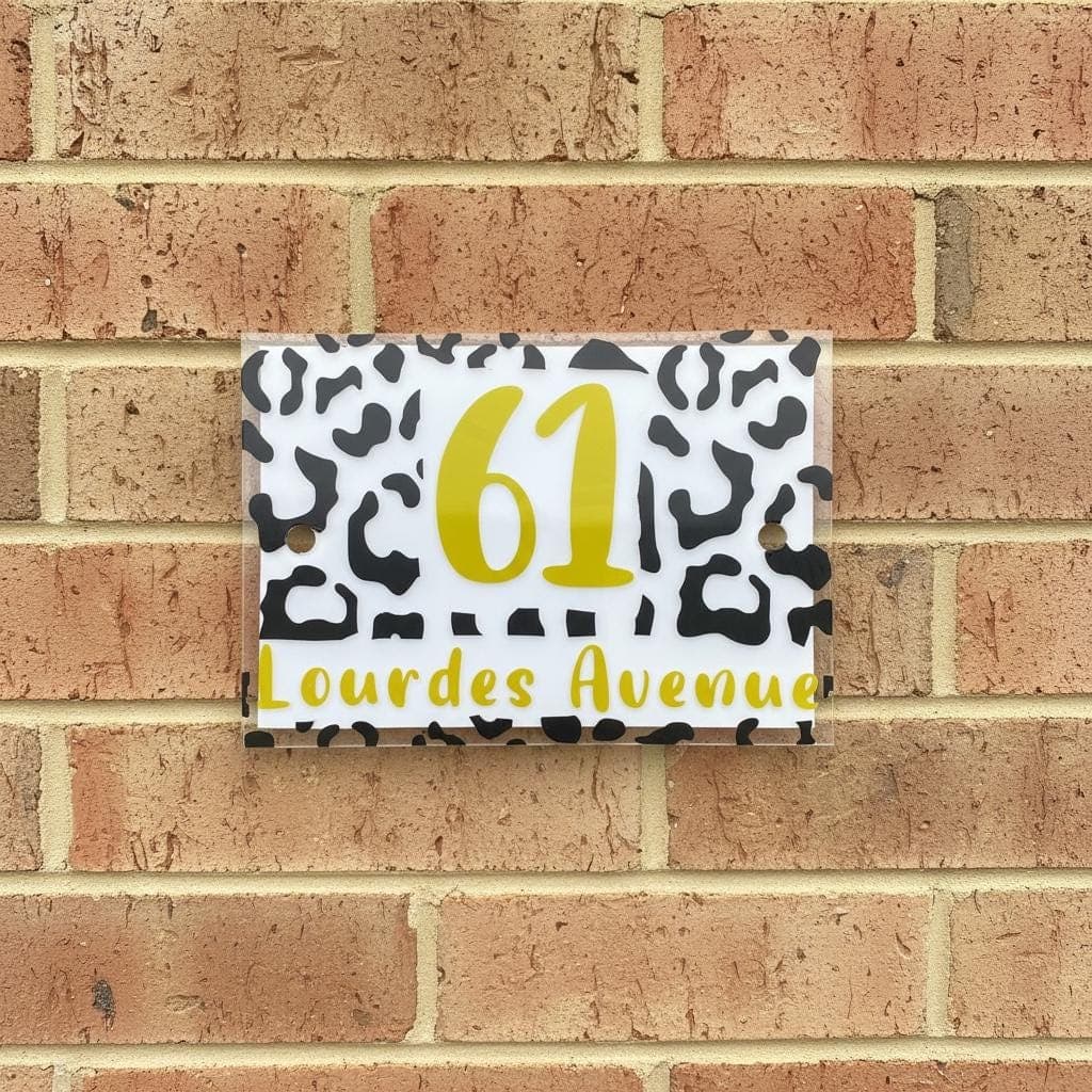 Placa de dirección personalizada con estampado animal, foto 14