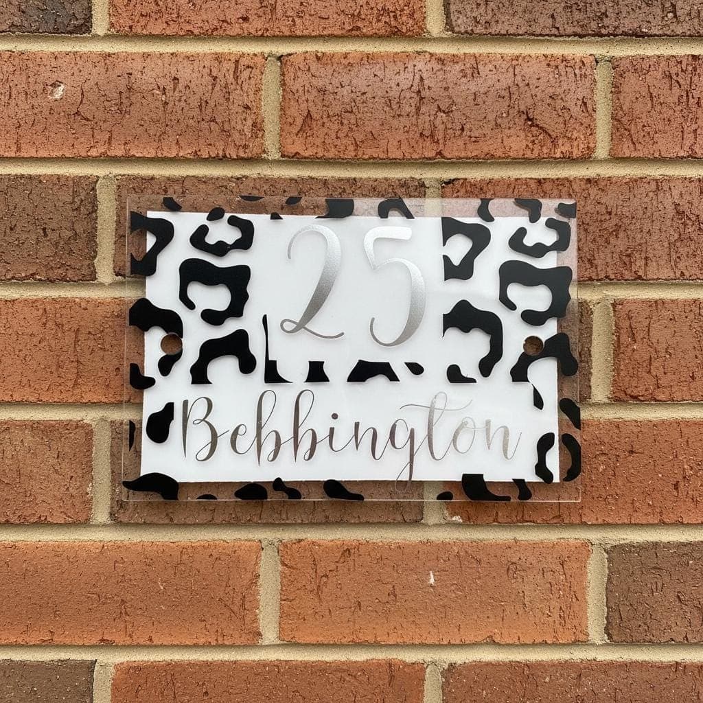 Placa de dirección personalizada con estampado animal, foto 13