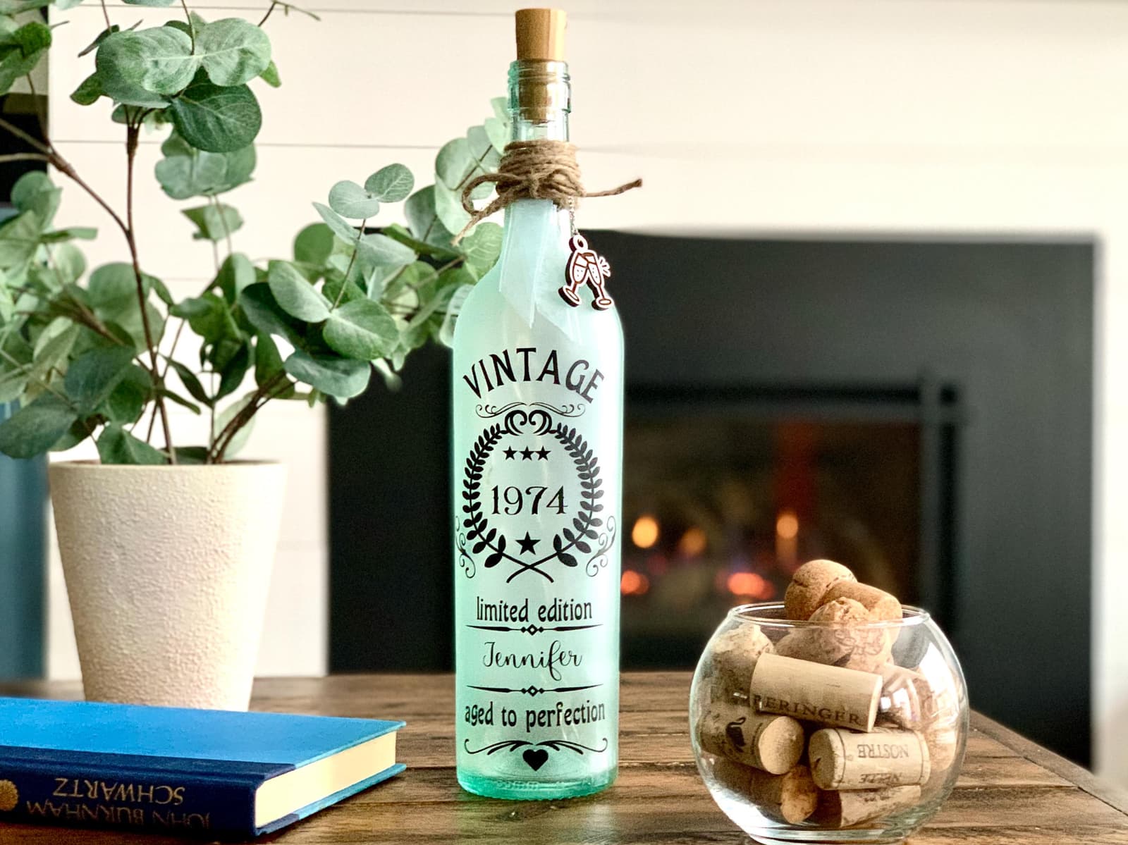 Botella luminosa personalizada para una cuñada, foto 10,