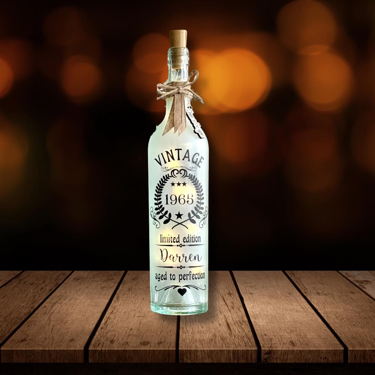 Botella luminosa personalizada para una cuñada, foto 6,