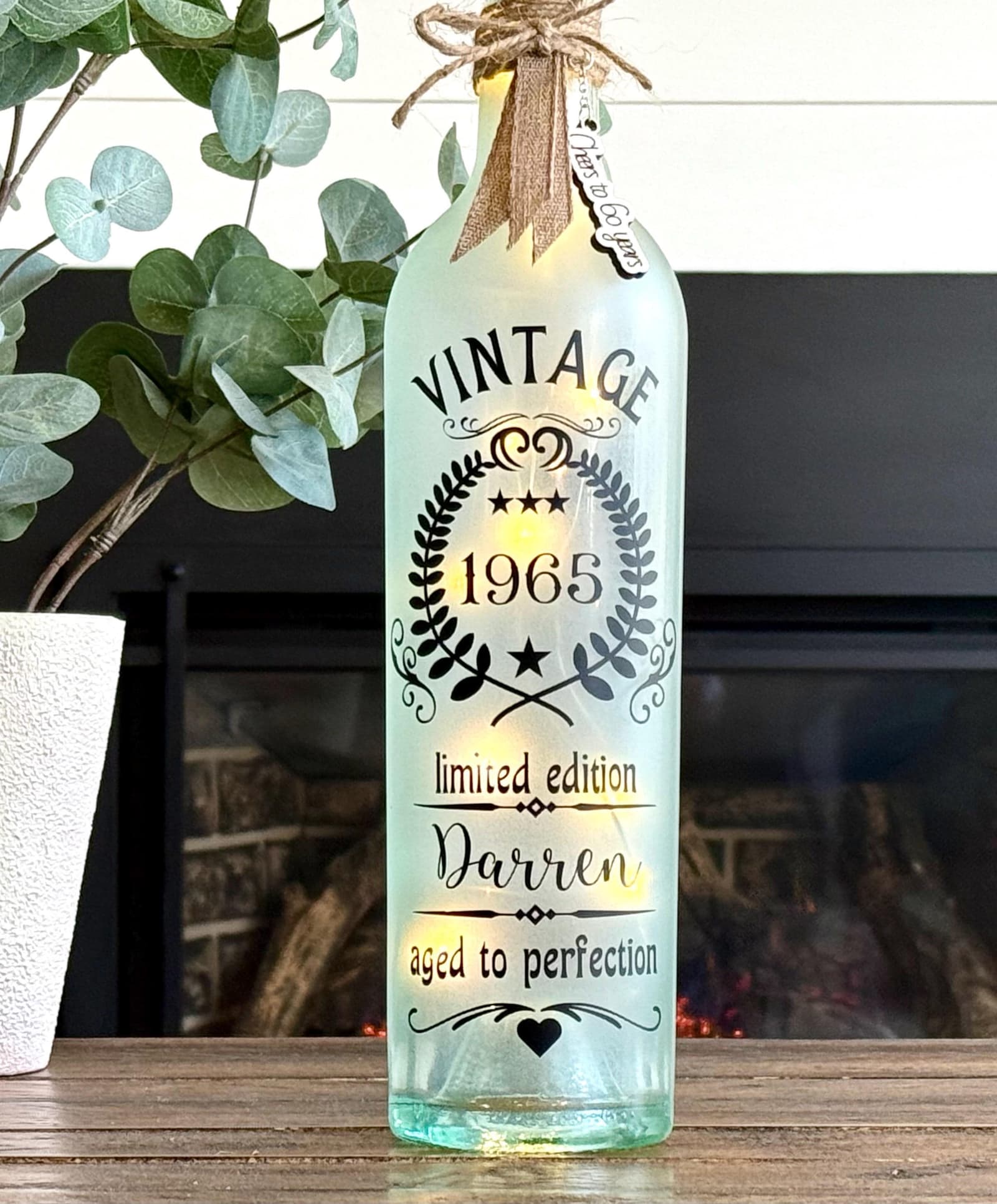 Botella luminosa personalizada para una cuñada, foto 12,