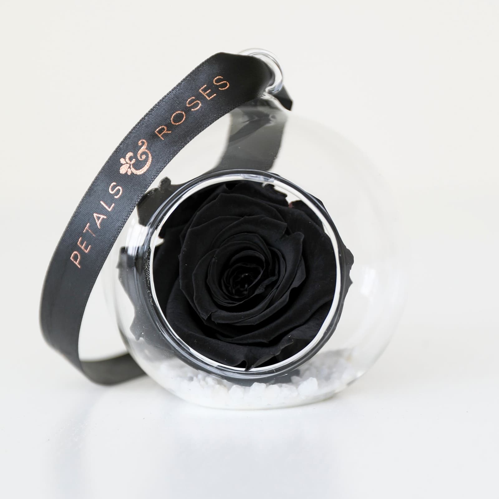 Bola de Navidad con Rosa Eterna Negra, foto 3