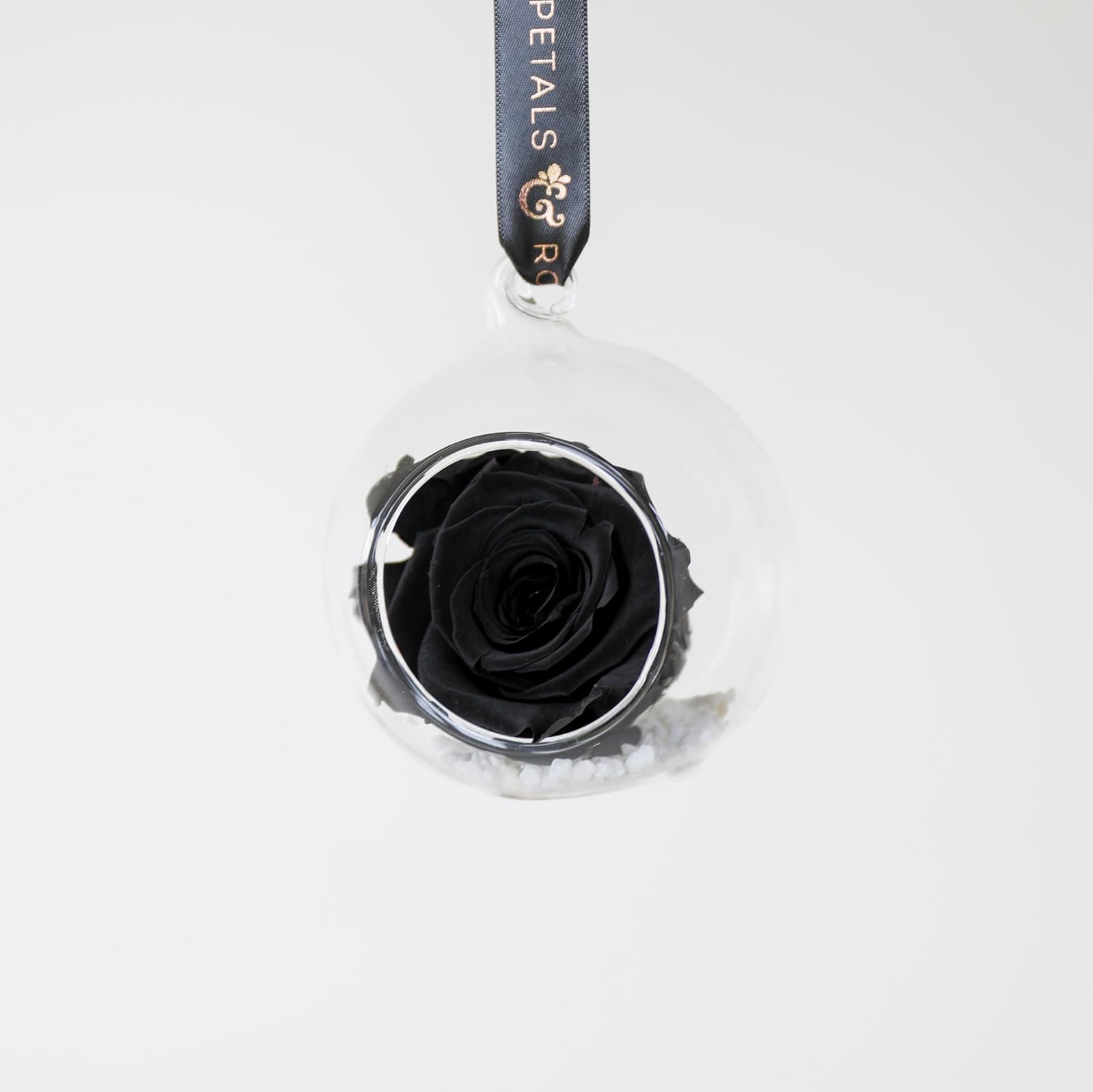 Bola de Navidad con Rosa Eterna Negra, foto 2