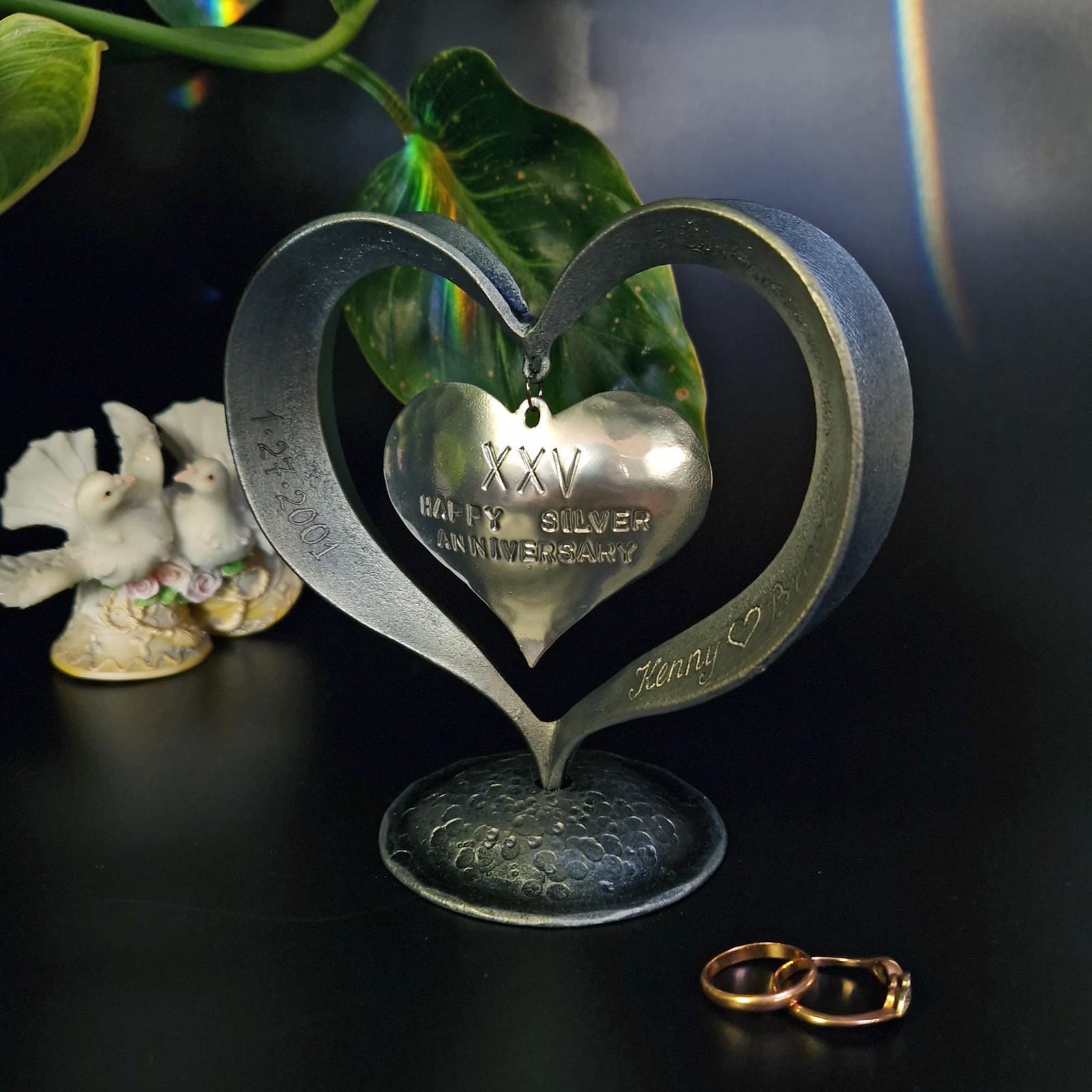 Corazón de hierro forjado para bodas de plata, foto 12