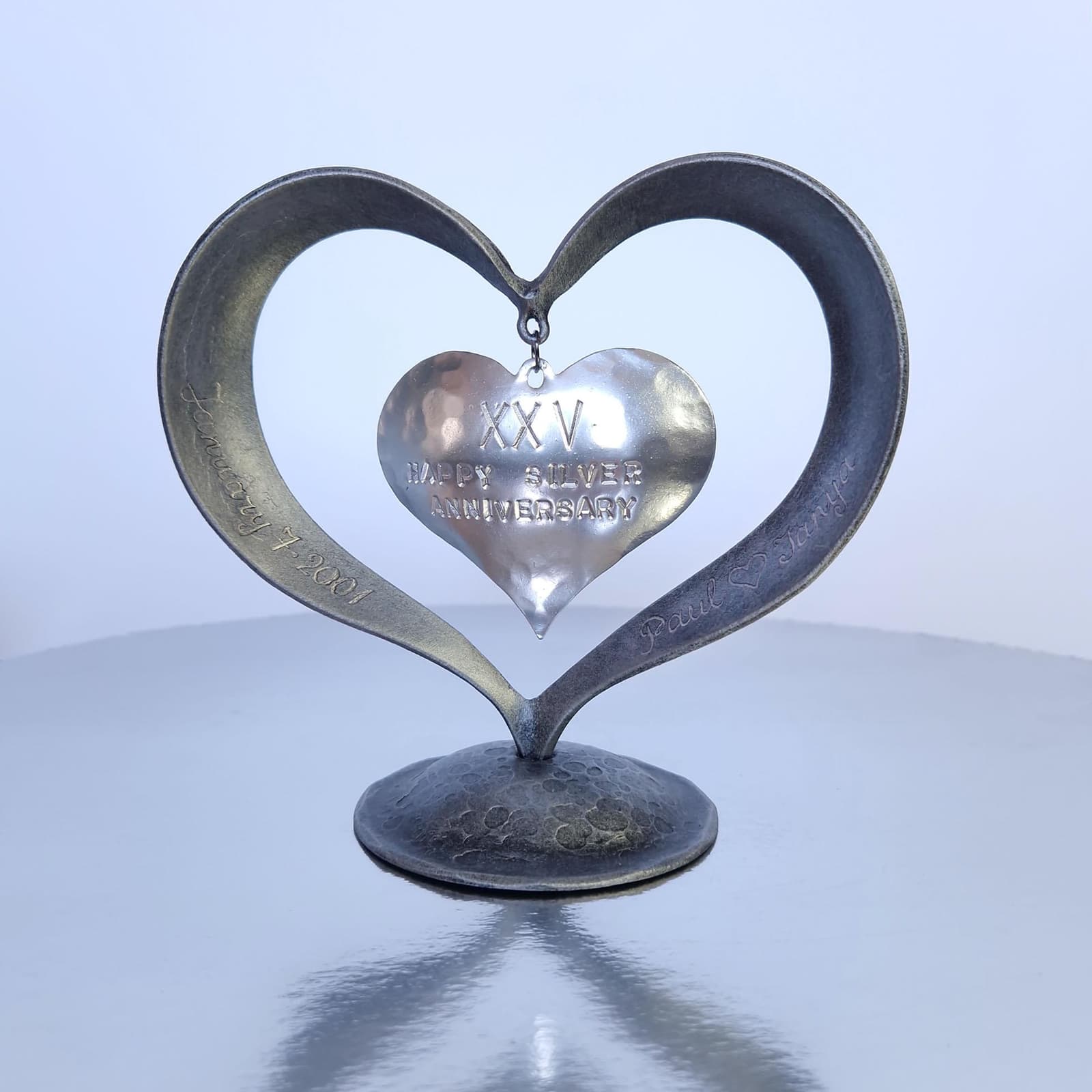 Corazón de hierro forjado para bodas de plata, foto 4