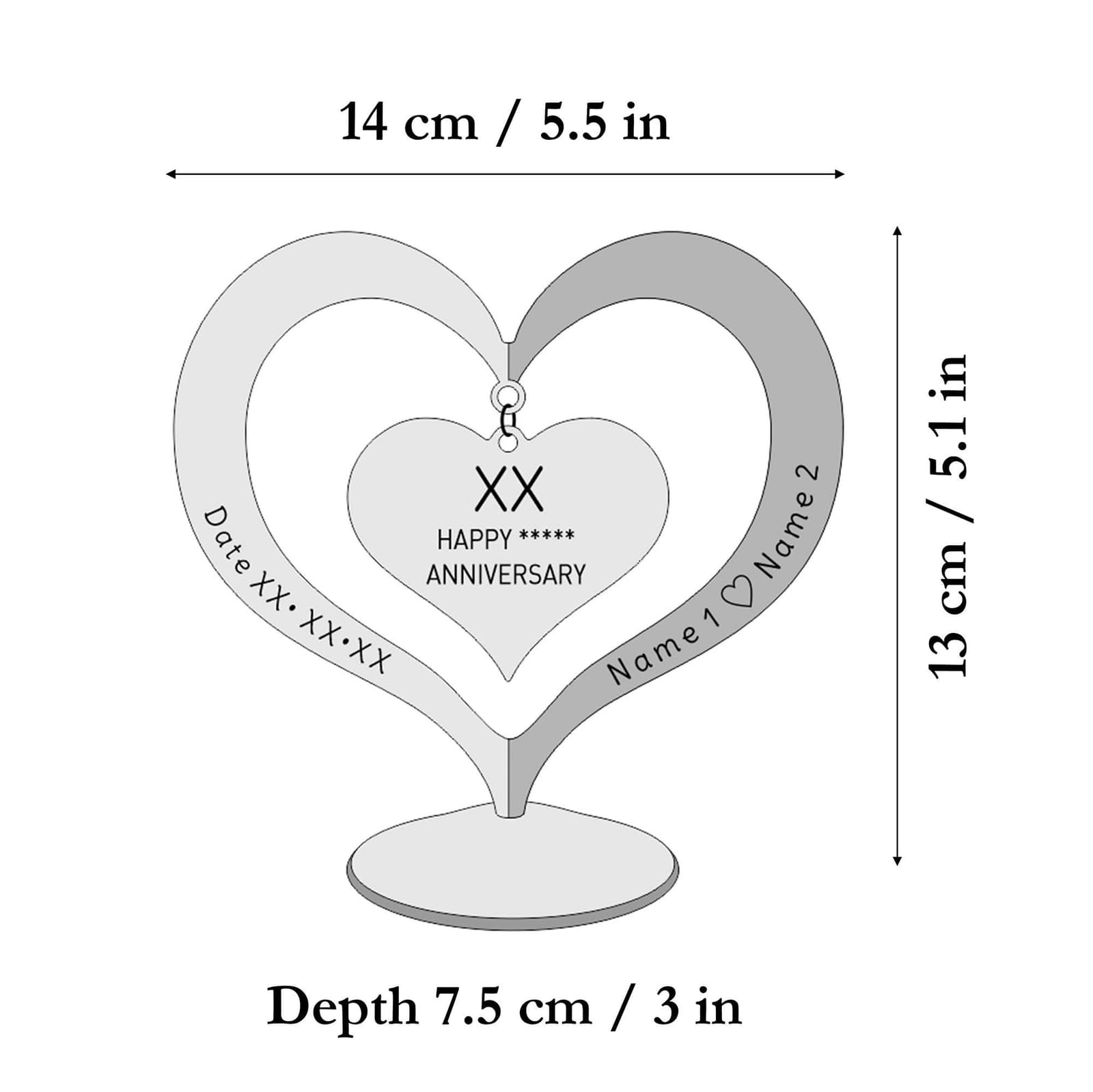 Corazón de hierro forjado para bodas de plata, foto 3