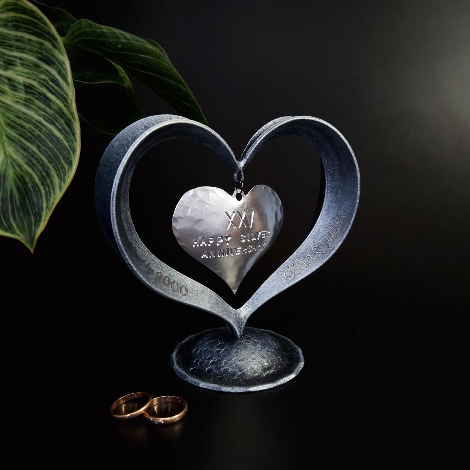 Corazón de hierro forjado para bodas de plata, foto 11