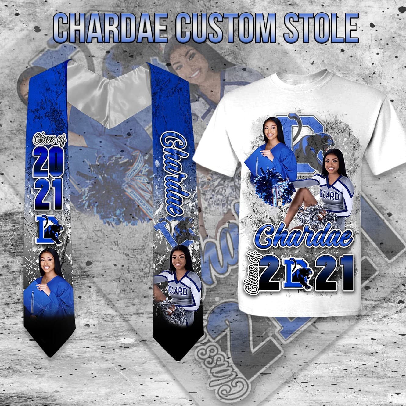 Estola de graduación y camiseta a juego personalizadas, foto 5