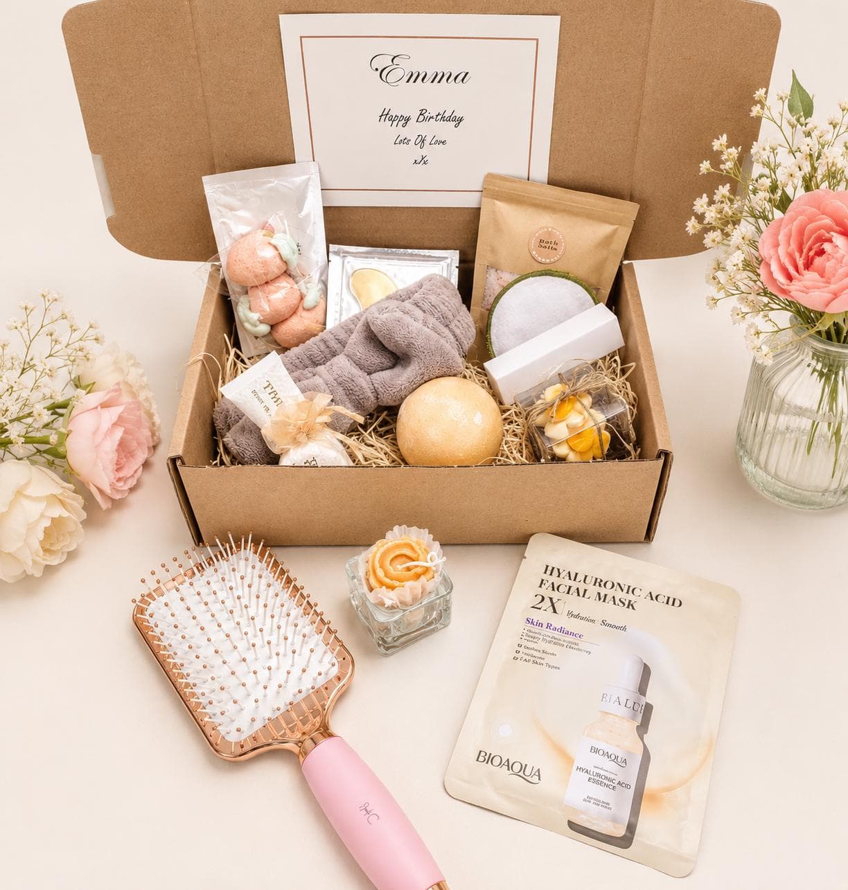 Detalle de los productos de la caja de mimos