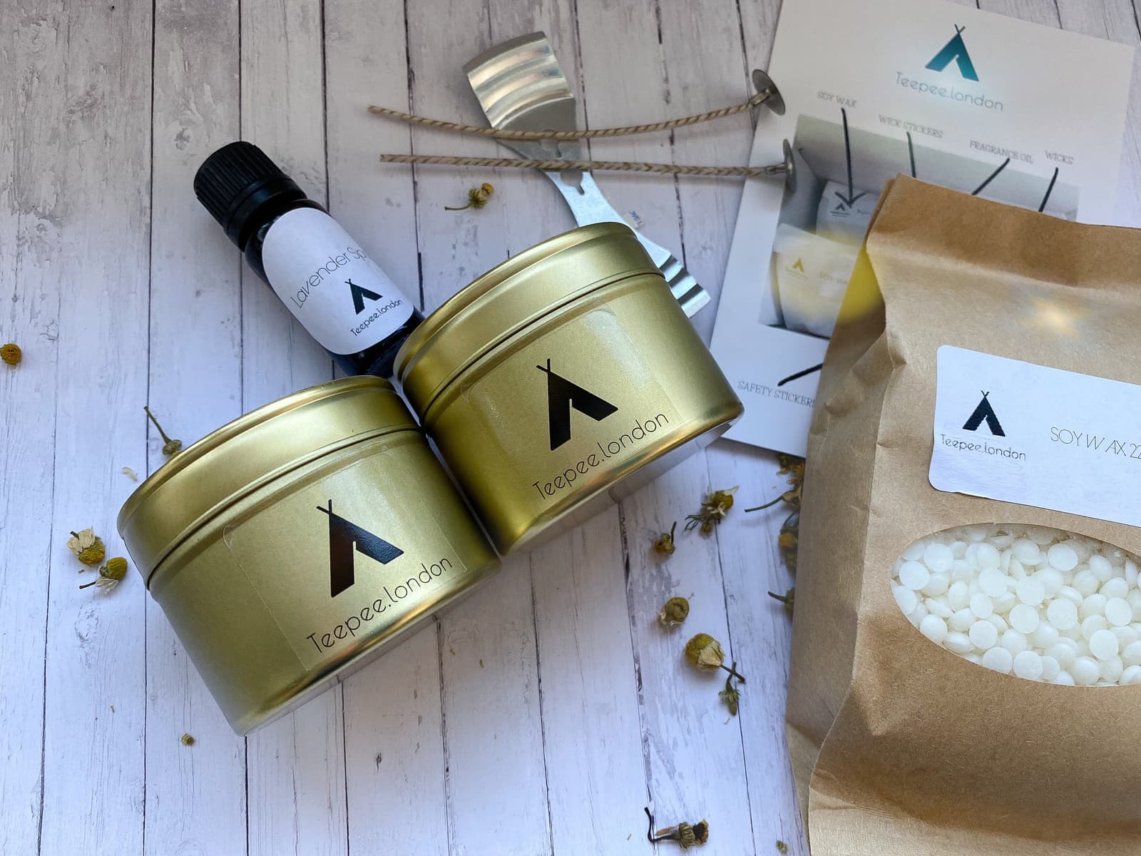 Kit para hacer velas de soja navideñas, foto 4