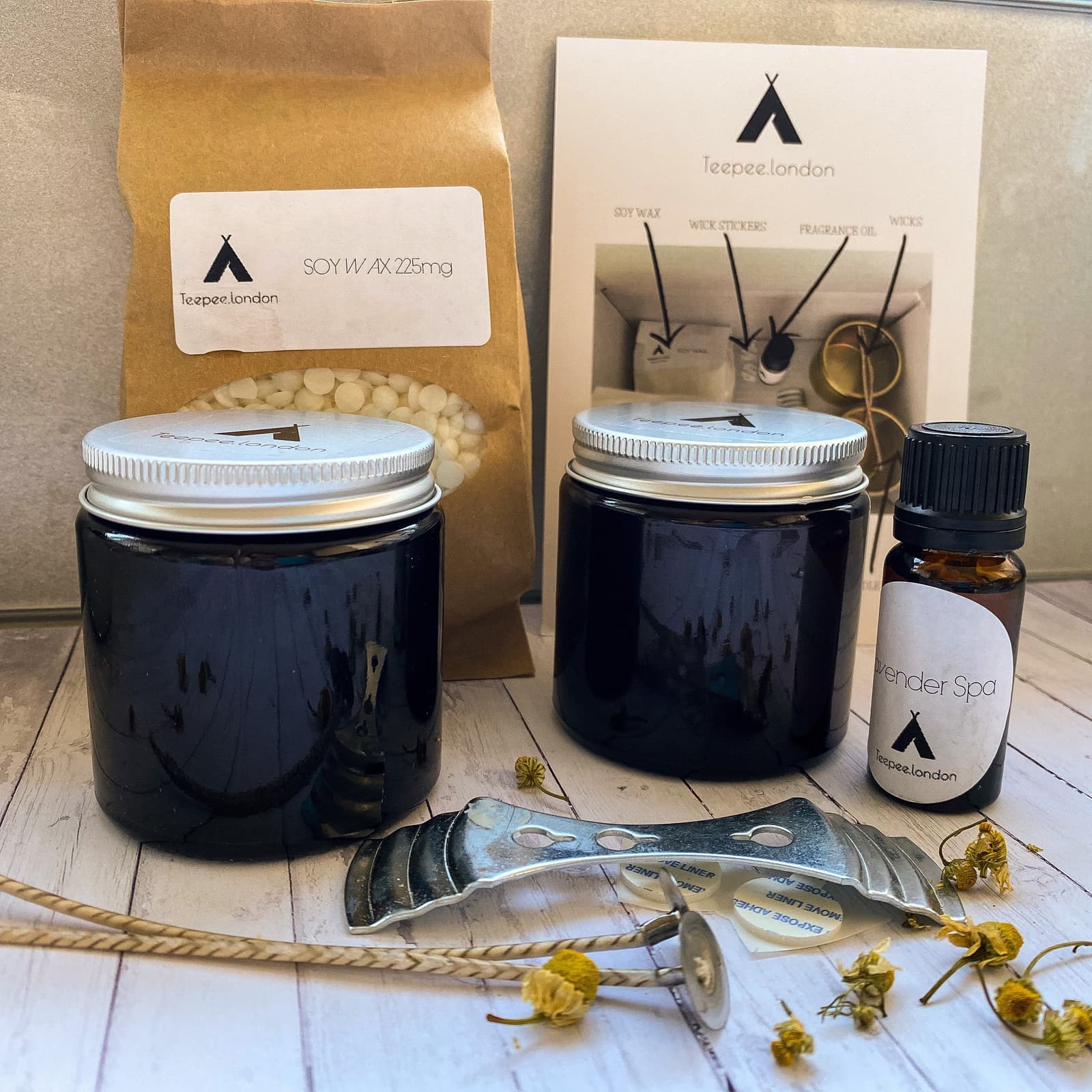 Kit para hacer velas de soja navideñas, foto 3