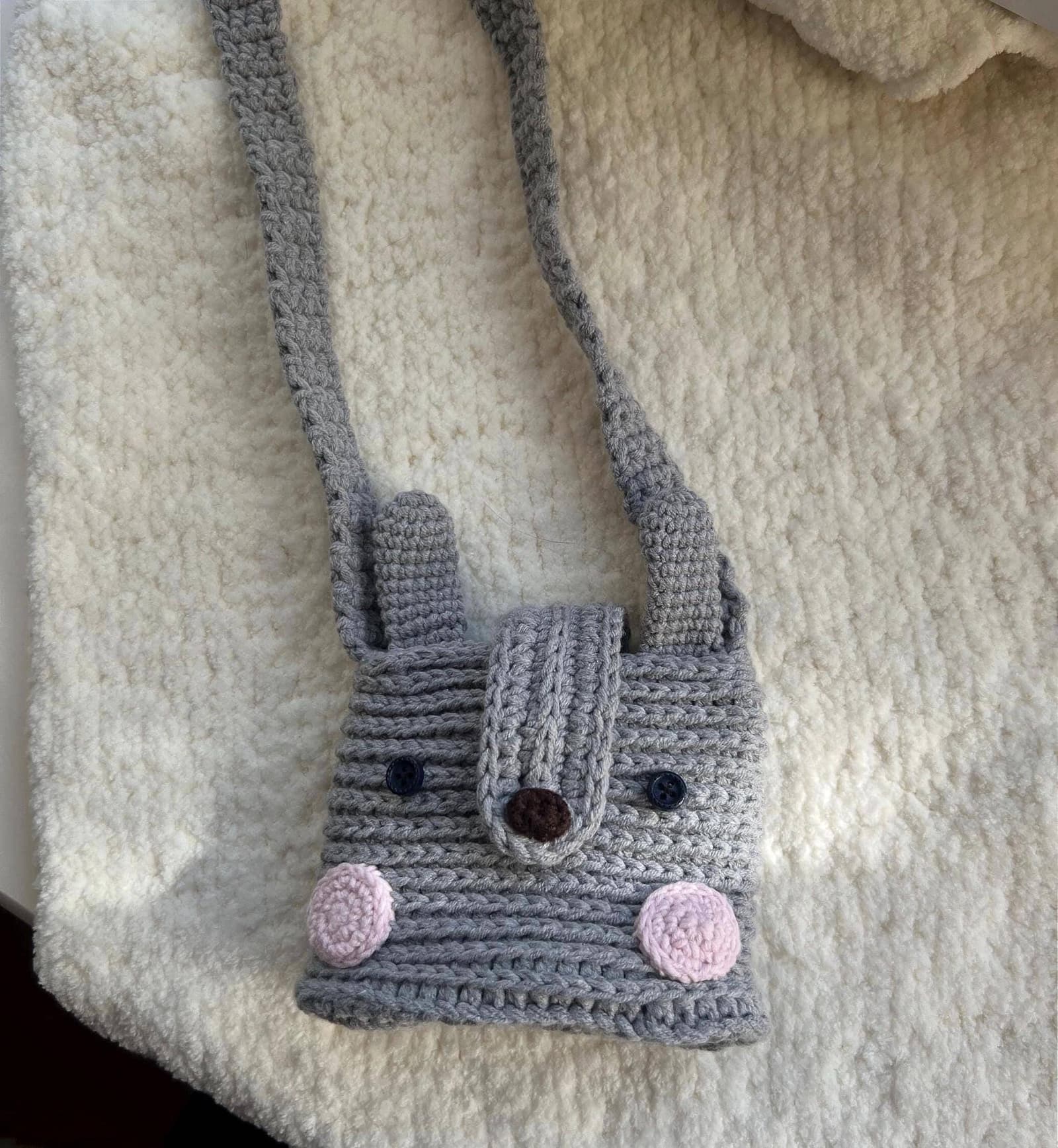 Bolso de ganchillo con diseño de zorro para cámara Instax, foto 8