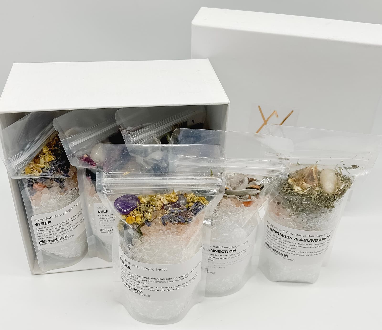 Set de sales de baño con cristales de CrystalViks