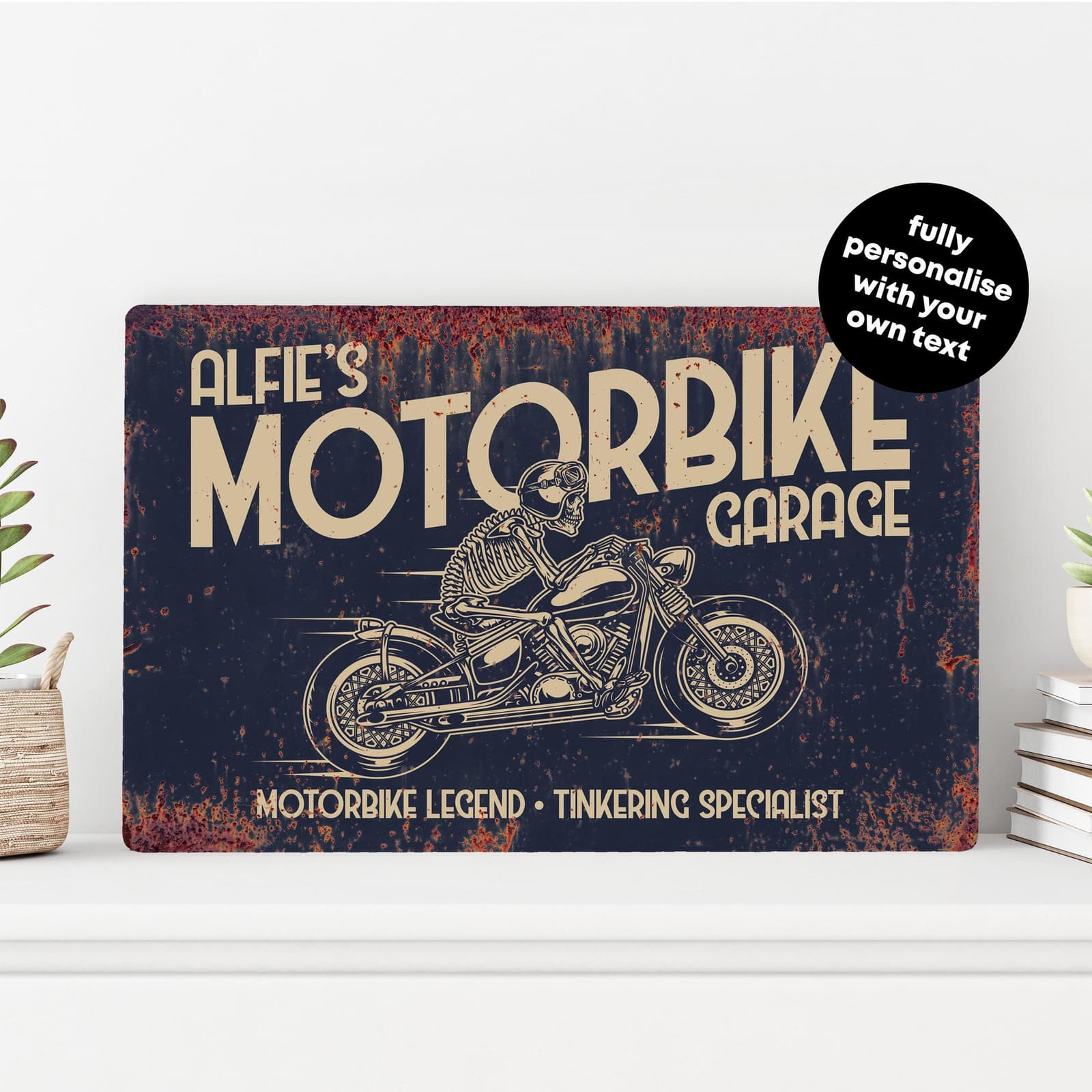 Cartel clásico de moto personalizado para garaje, foto 5