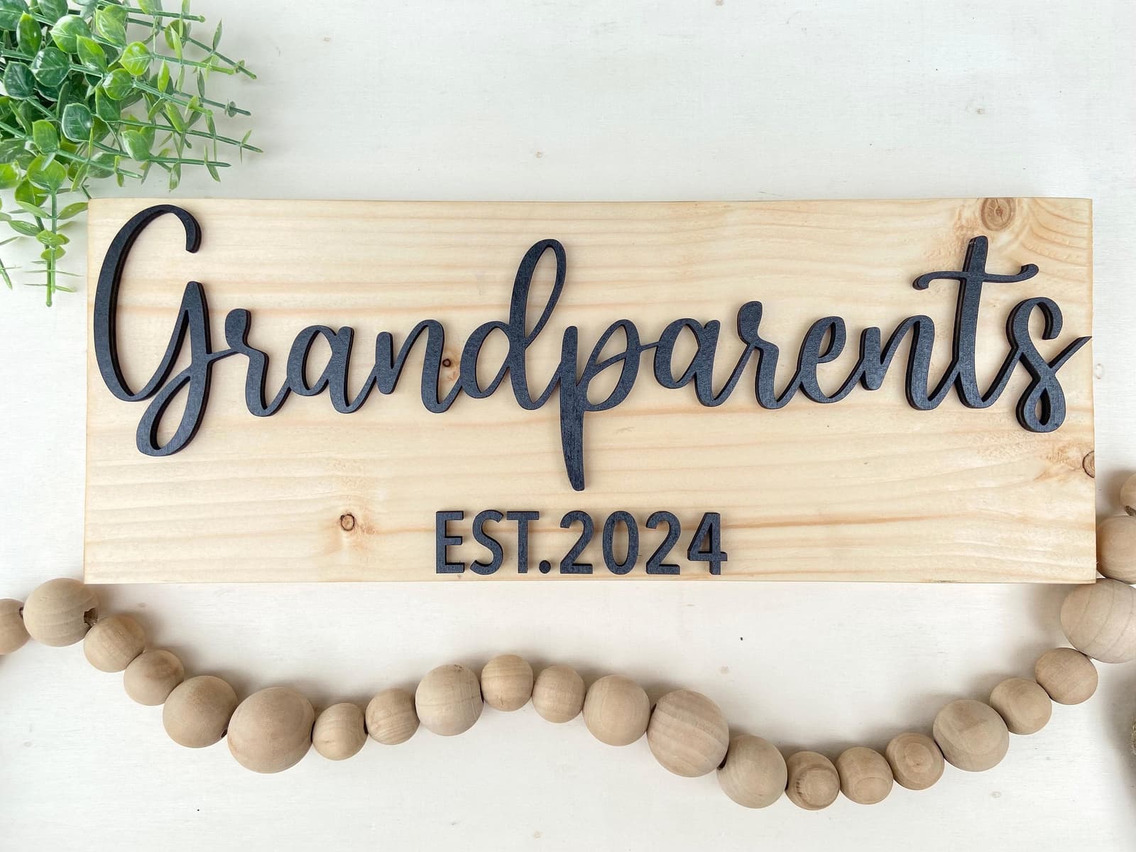 Cartel de madera personalizado para abuelos primerizos, foto 7