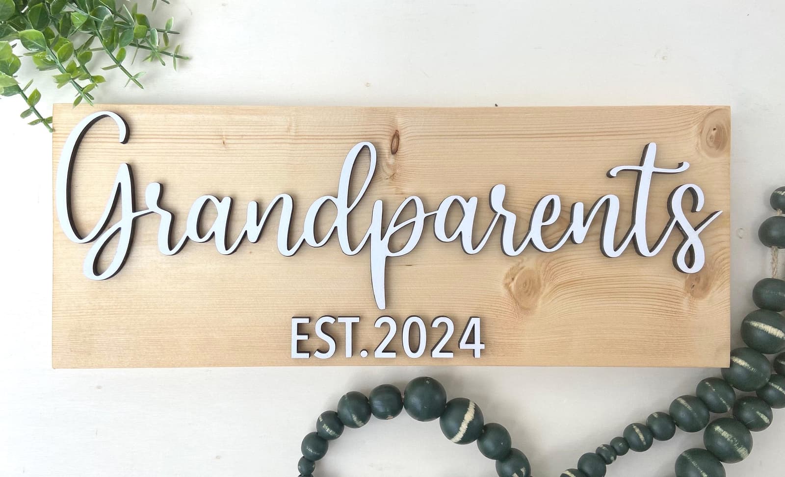 Cartel de madera personalizado para abuelos primerizos, foto 6