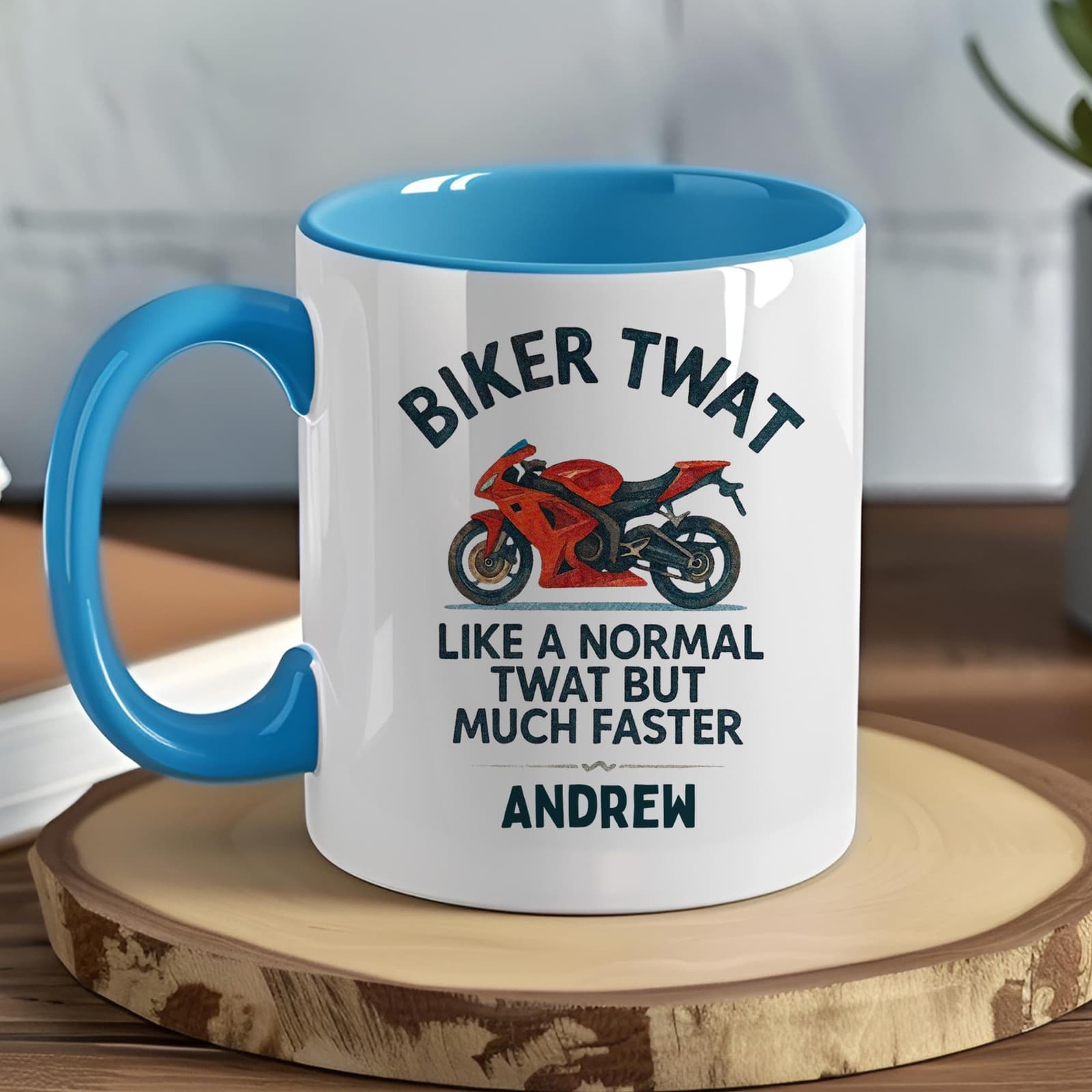 Taza de cerámica personalizada para moteros, foto 4