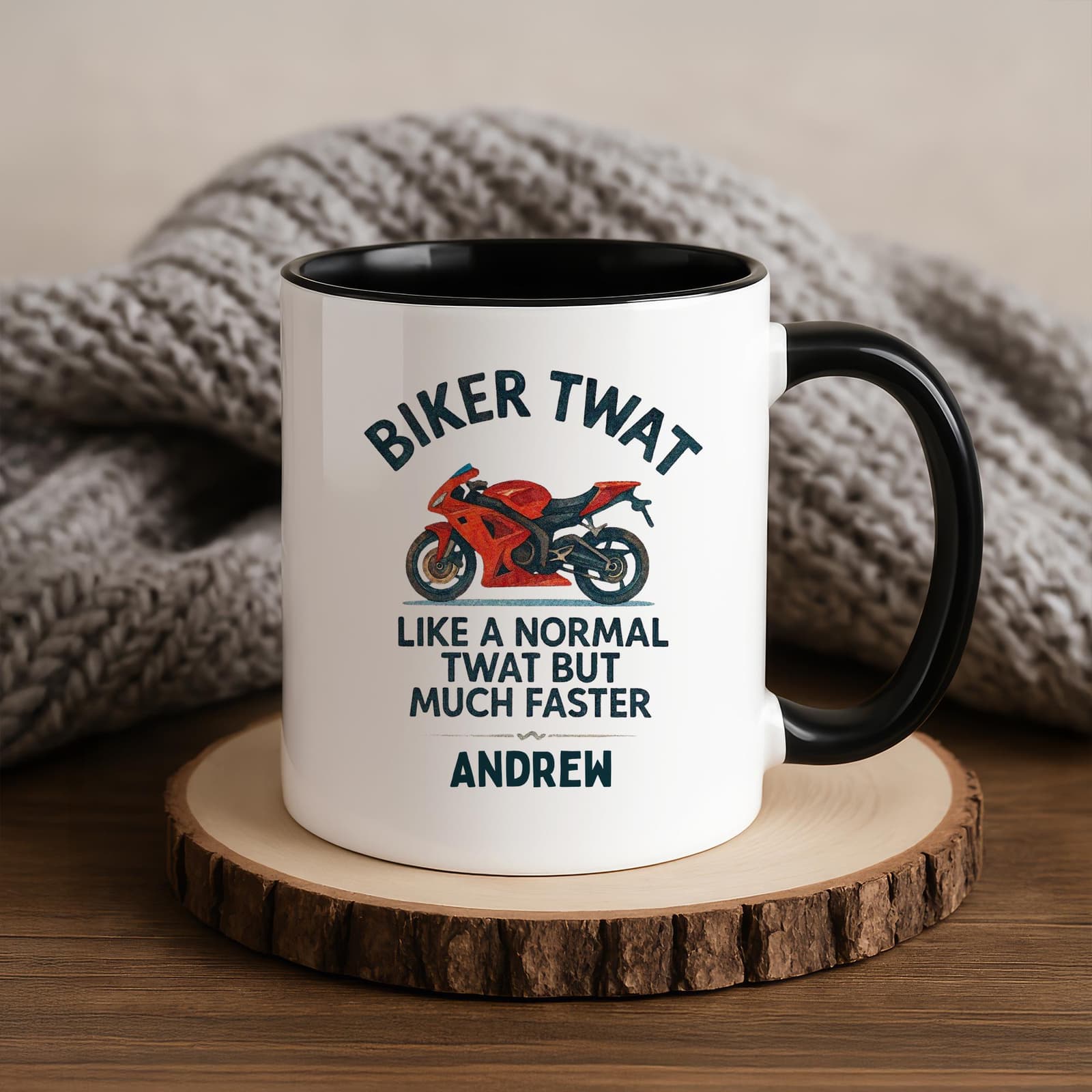 Taza de cerámica personalizada para moteros, foto 3