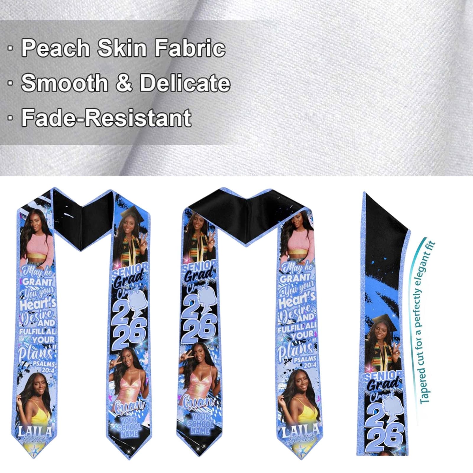 Estola de graduación personalizada con nombre y fotos, foto 11