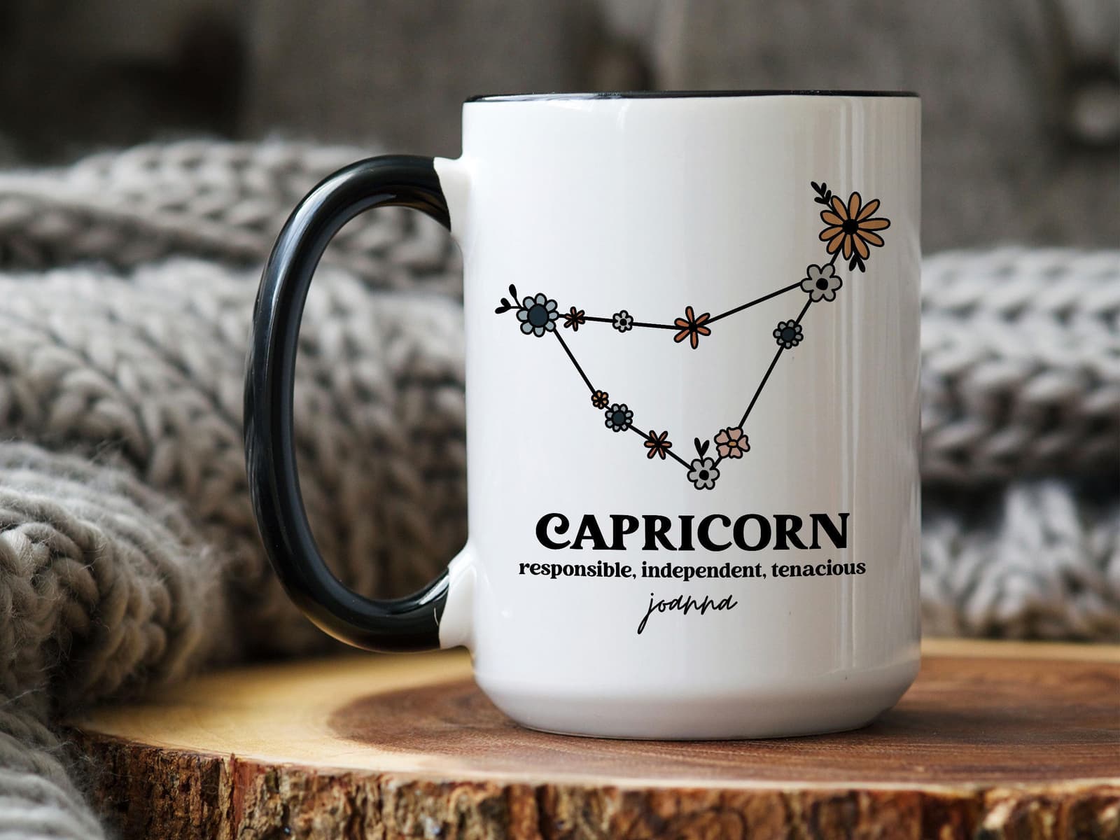 Taza personalizada de capricornio con nombre, foto 2