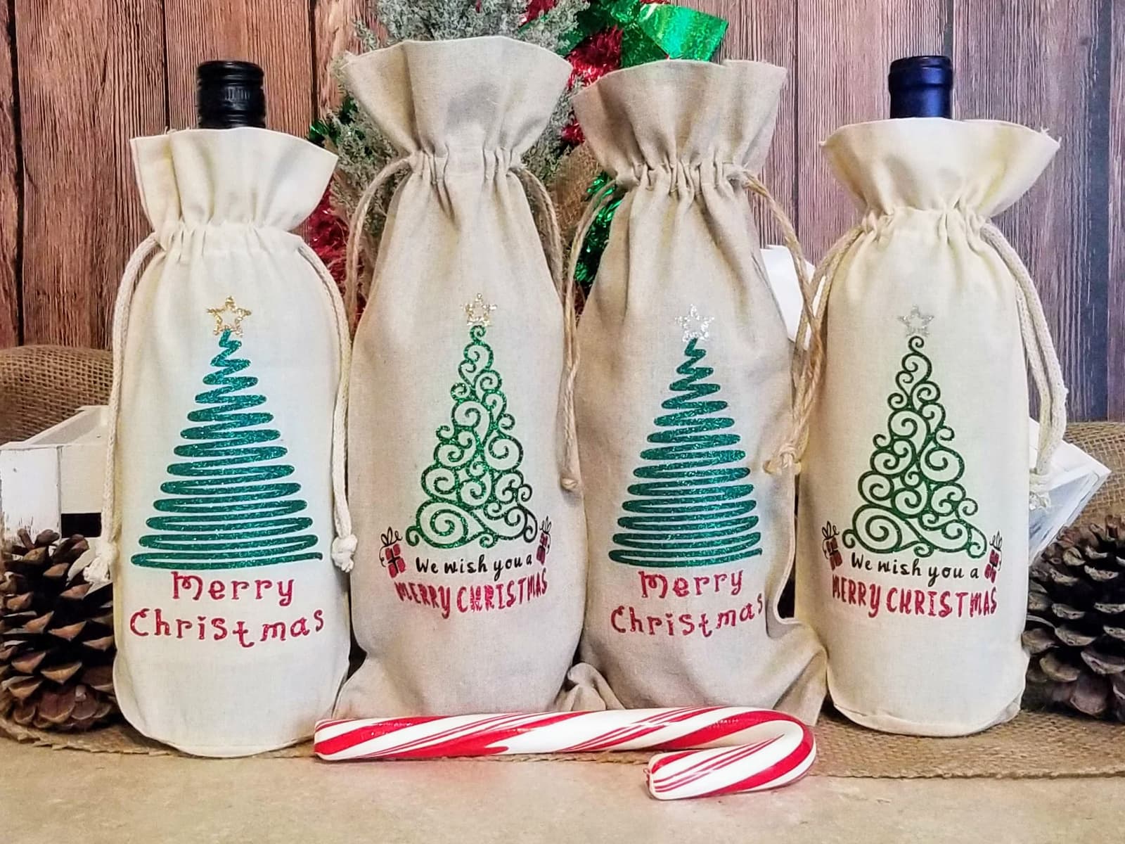 Bolsa de tela personalizada para botellas