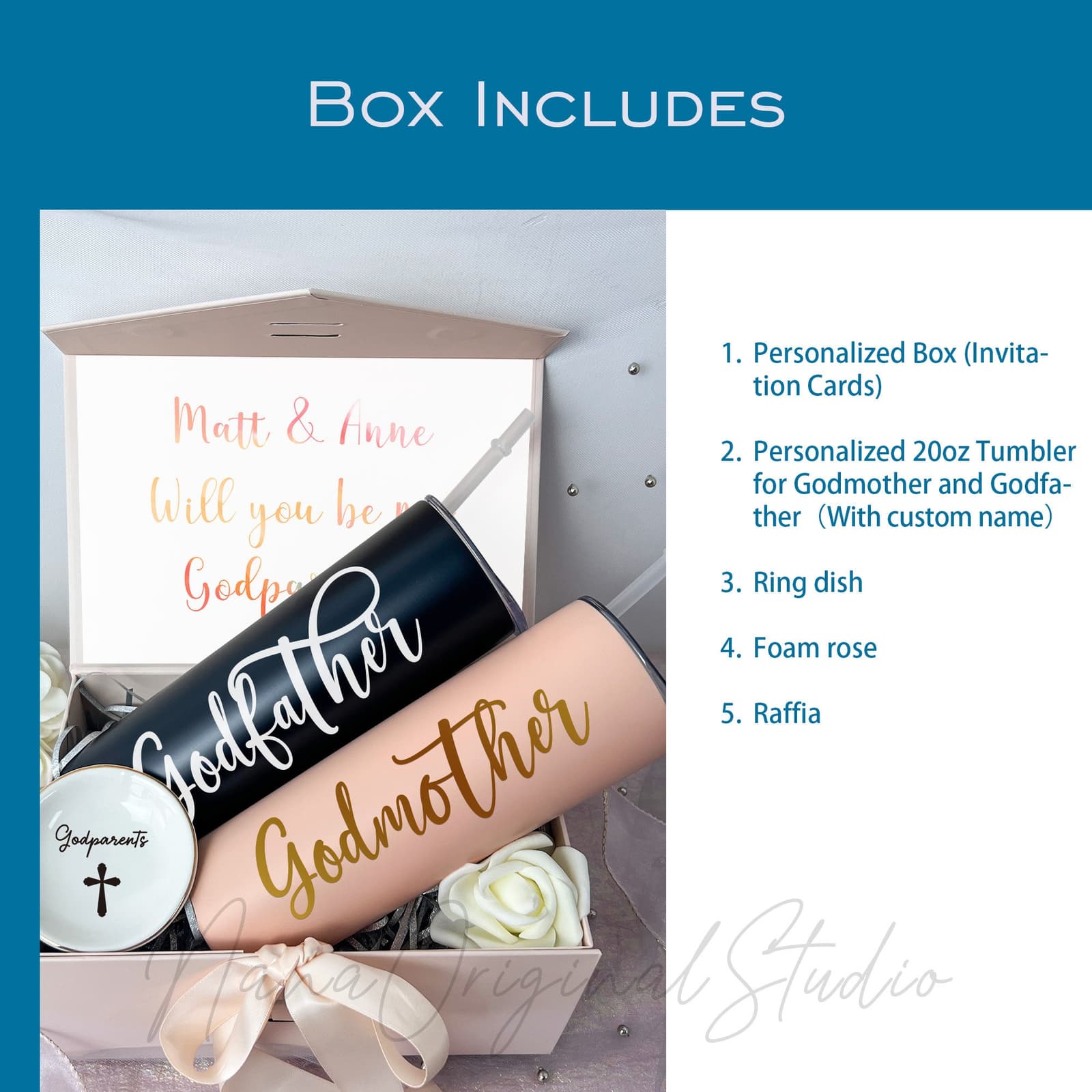 Caja regalo personalizada para pedir ser padrino o madrina, foto 3,