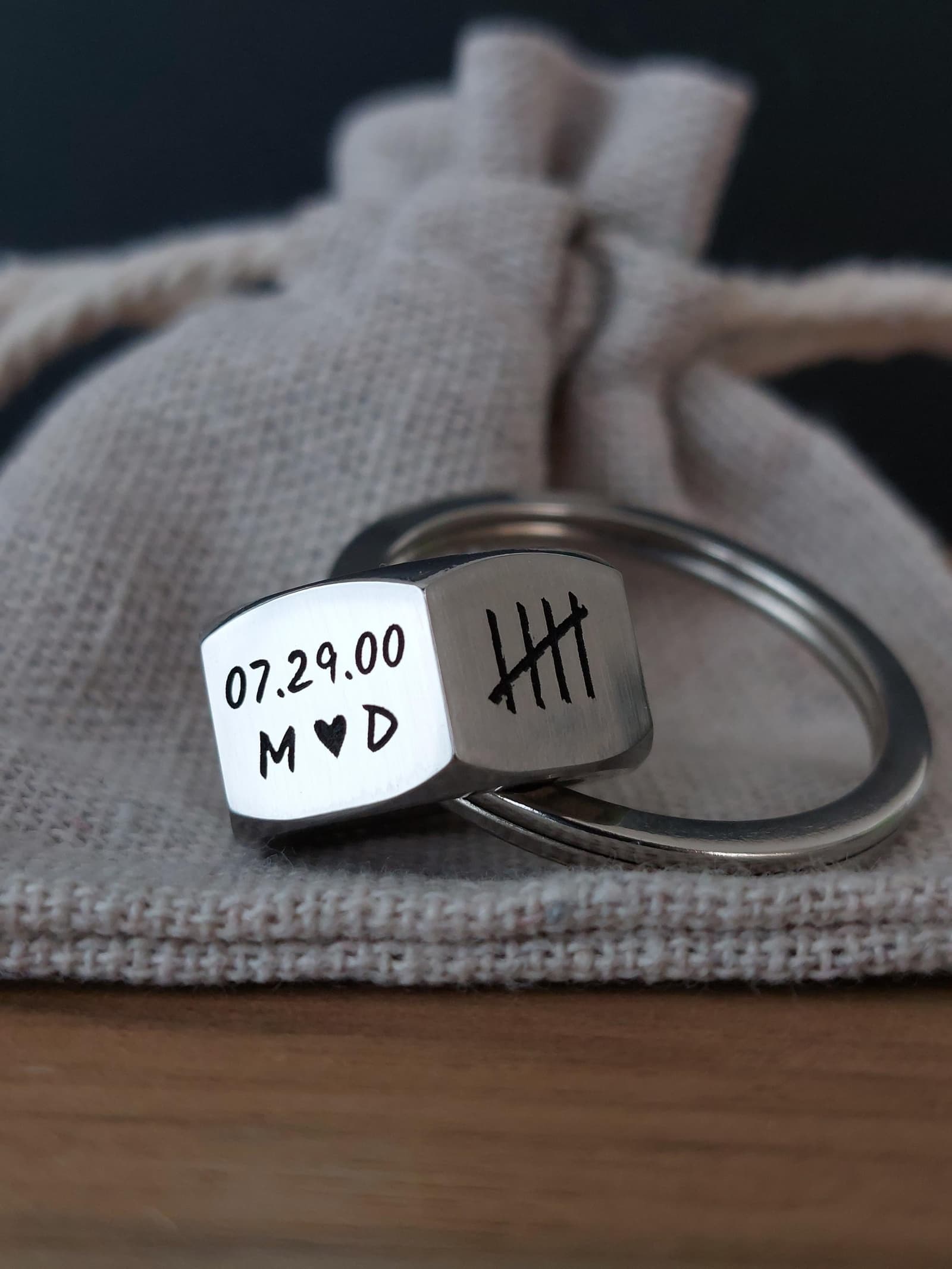 Llavero tuerca personalizado de bodas de plata, foto 8