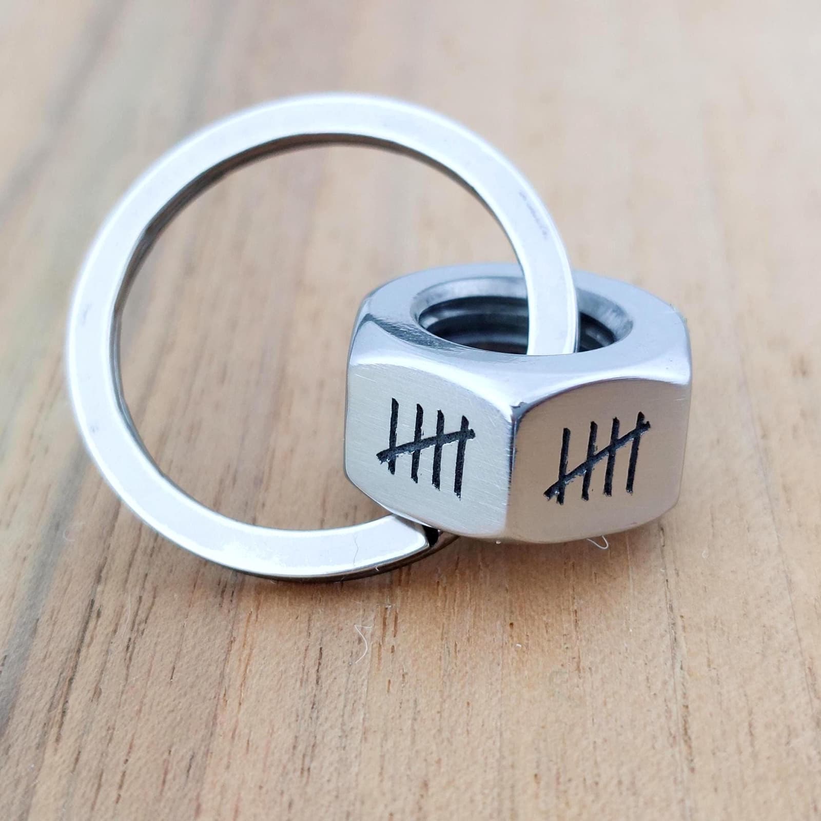 Llavero tuerca personalizado de bodas de plata, foto 2