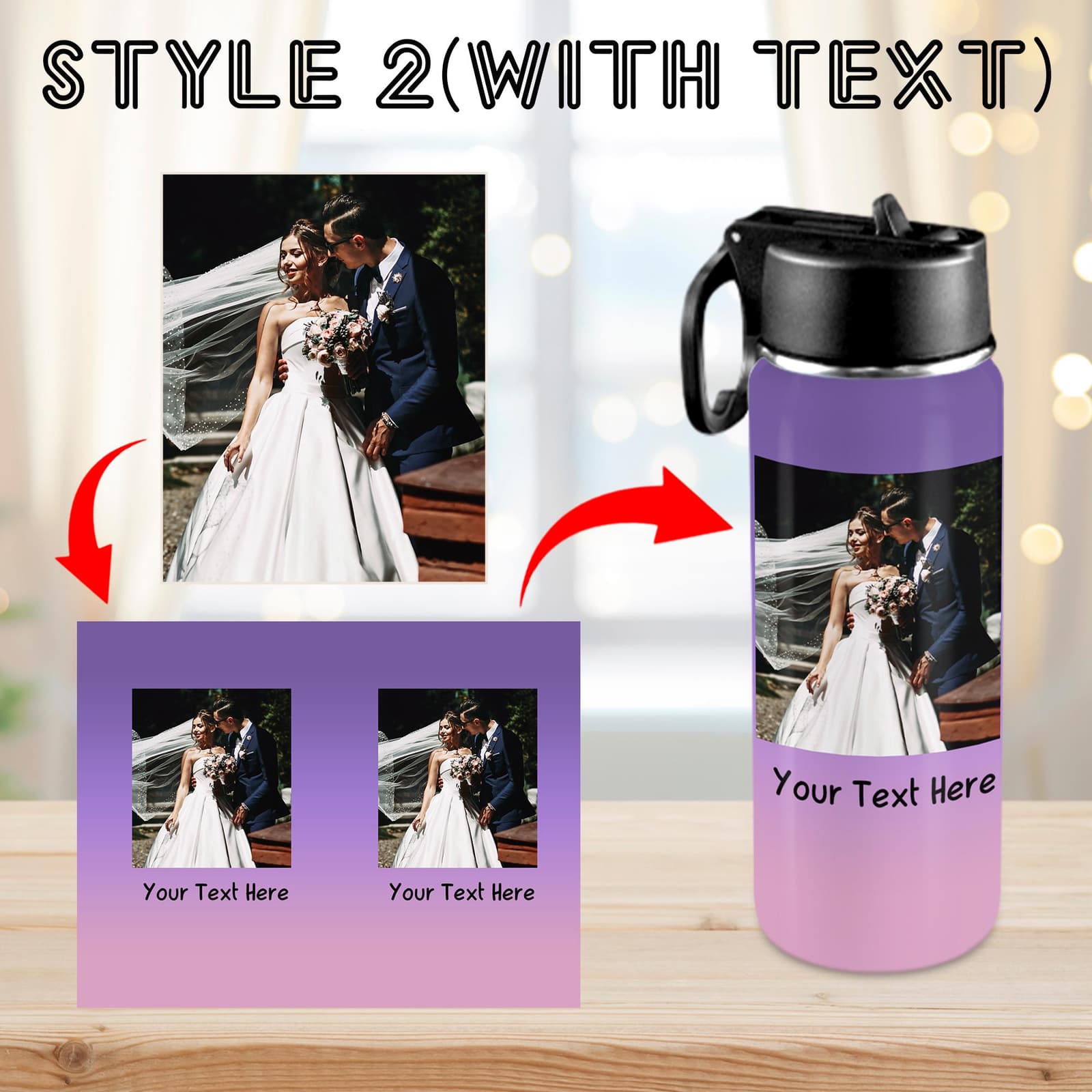 Botella térmica personalizada con foto, foto 3