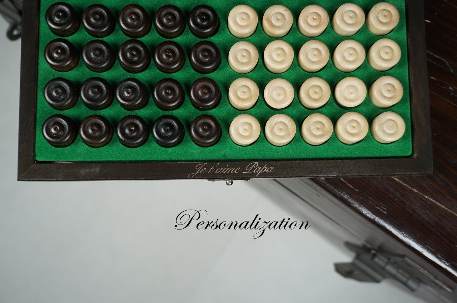 Juego de damas de madera personalizado, foto 2