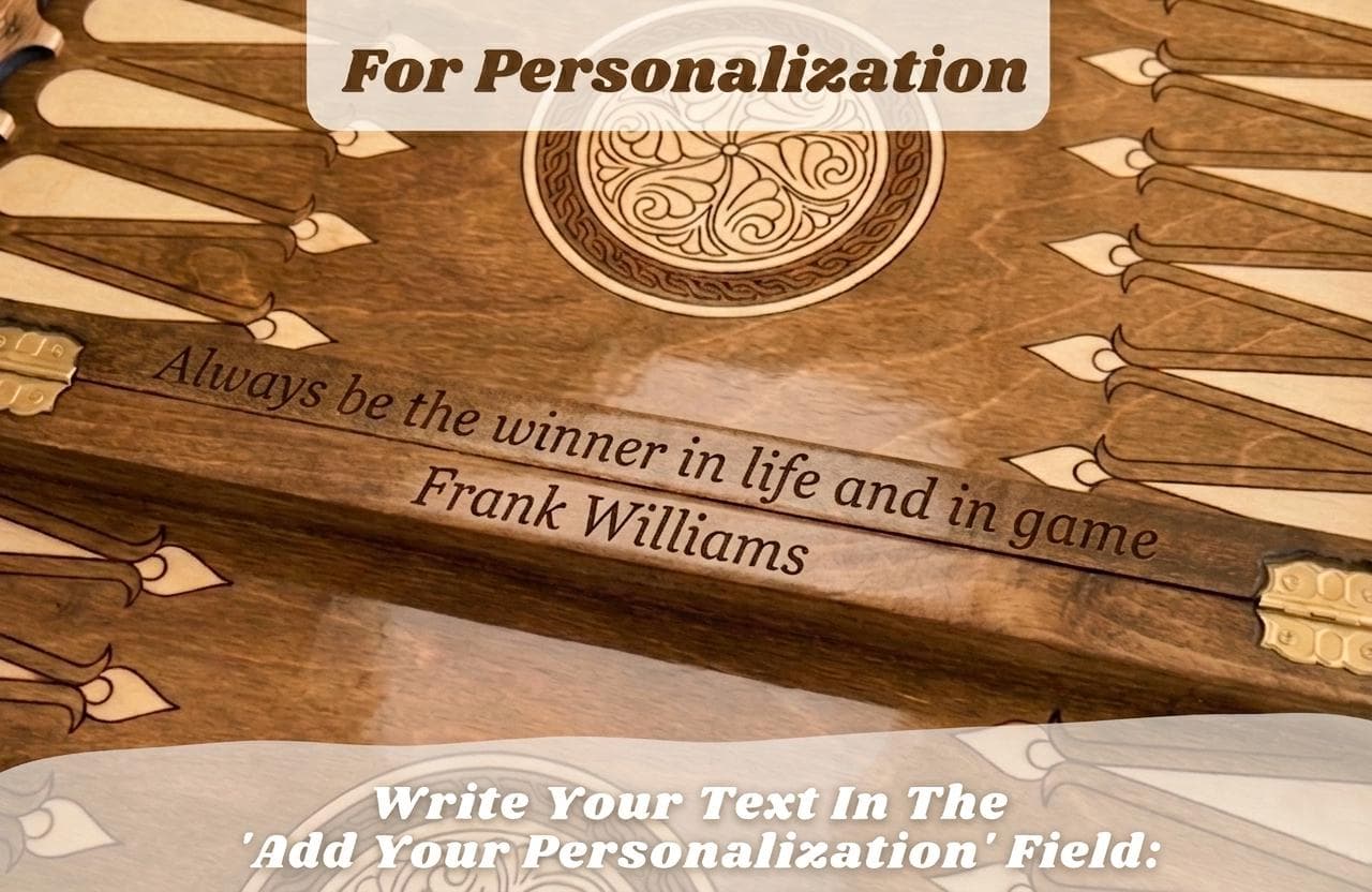 Tablero de Backgammon de Madera Personalizado, foto 4