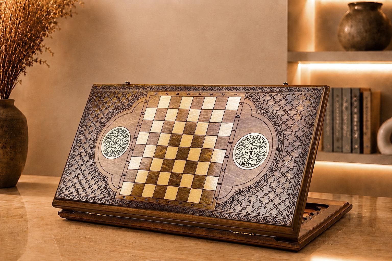 Tablero de Backgammon de Madera Personalizado, foto 2