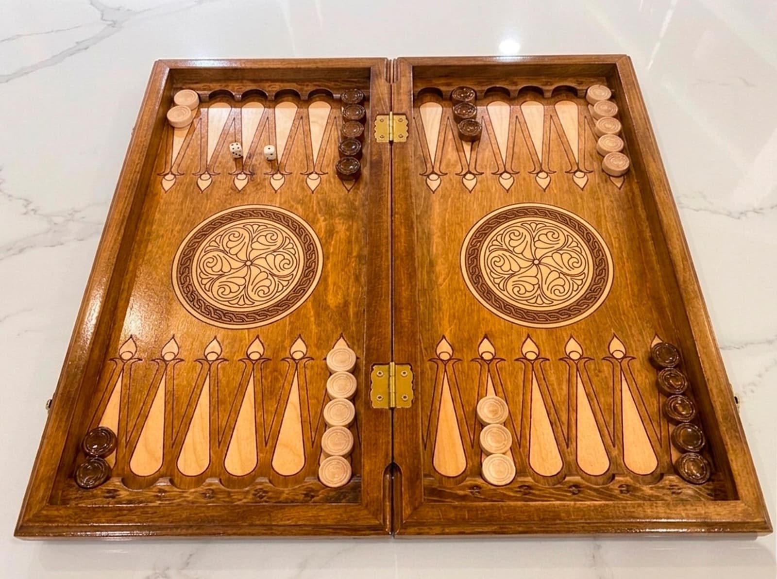 Tablero de Backgammon de Madera Personalizado, foto 5