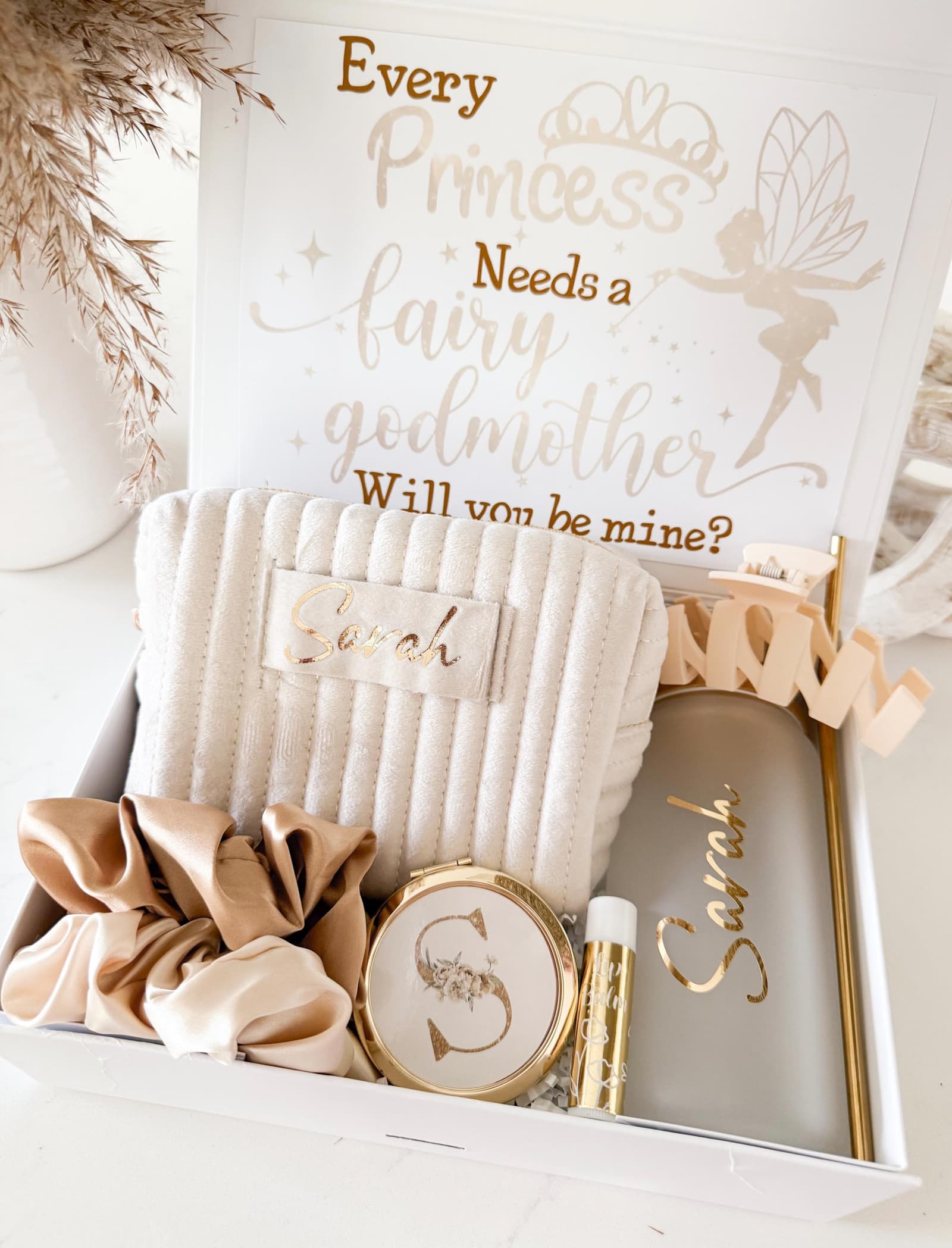 Caja regalo personalizada para pedir ser madrina