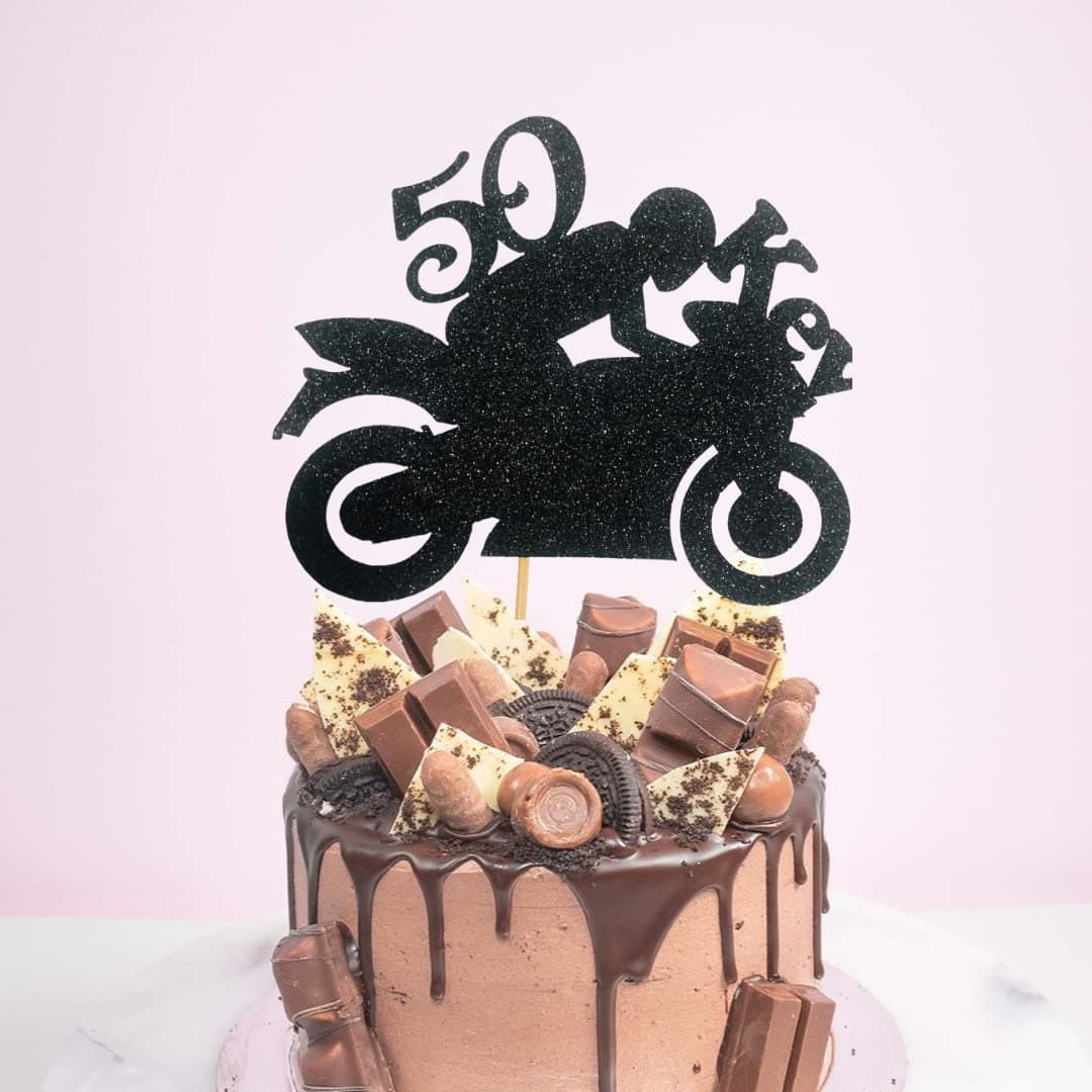 Topper de tarta de moto para cumpleaños, foto 3