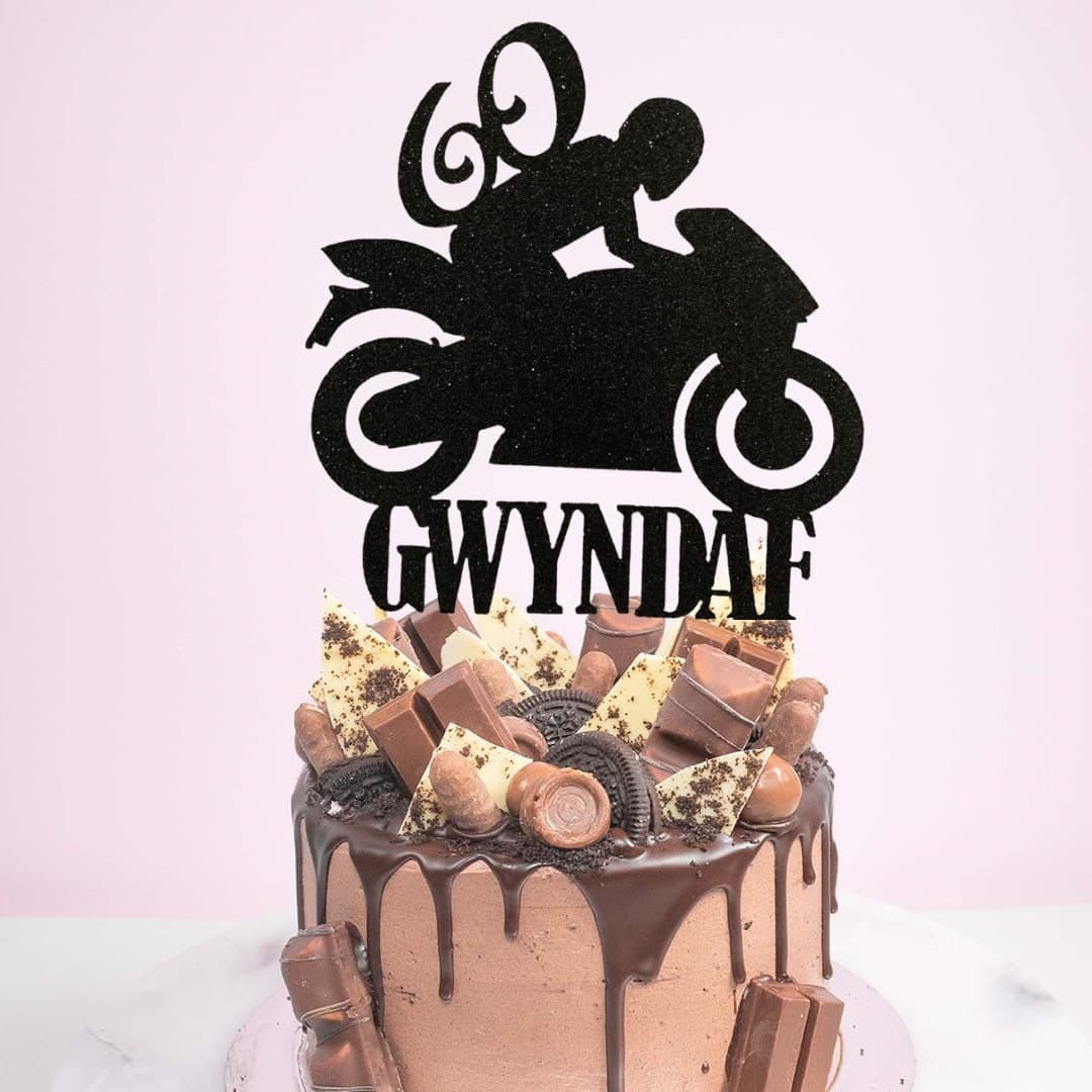 Topper de tarta de moto para cumpleaños, foto 5