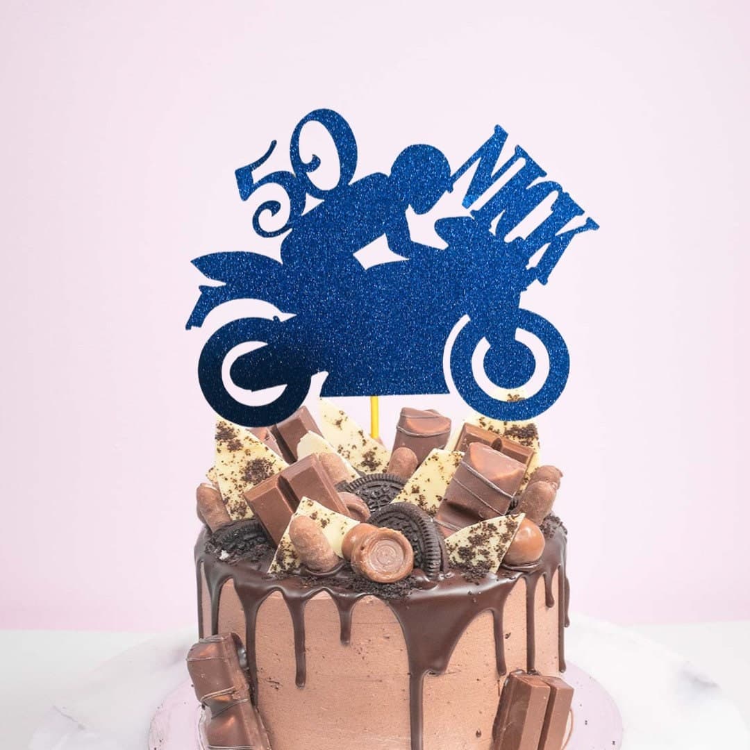 Topper de tarta de moto para cumpleaños, foto 8