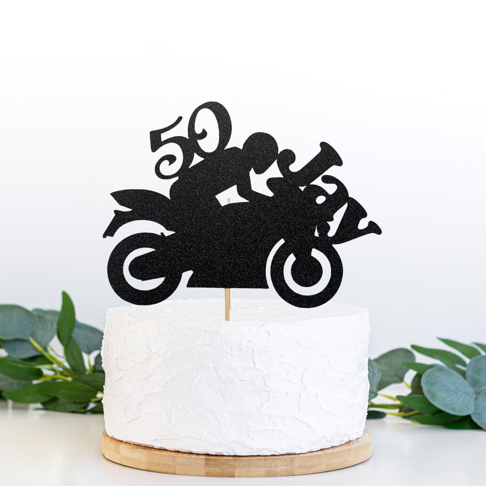 Topper de tarta de moto para cumpleaños