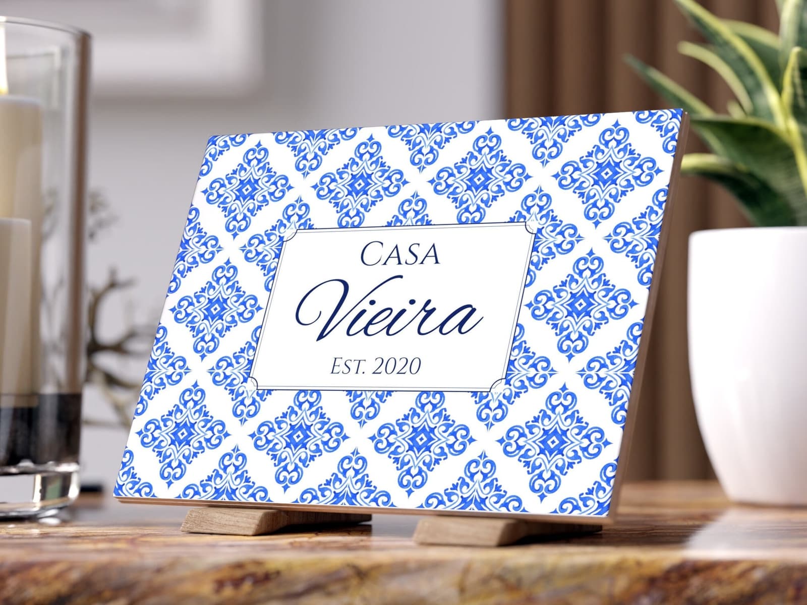 Azulejo decorativo personalizado de cerámica