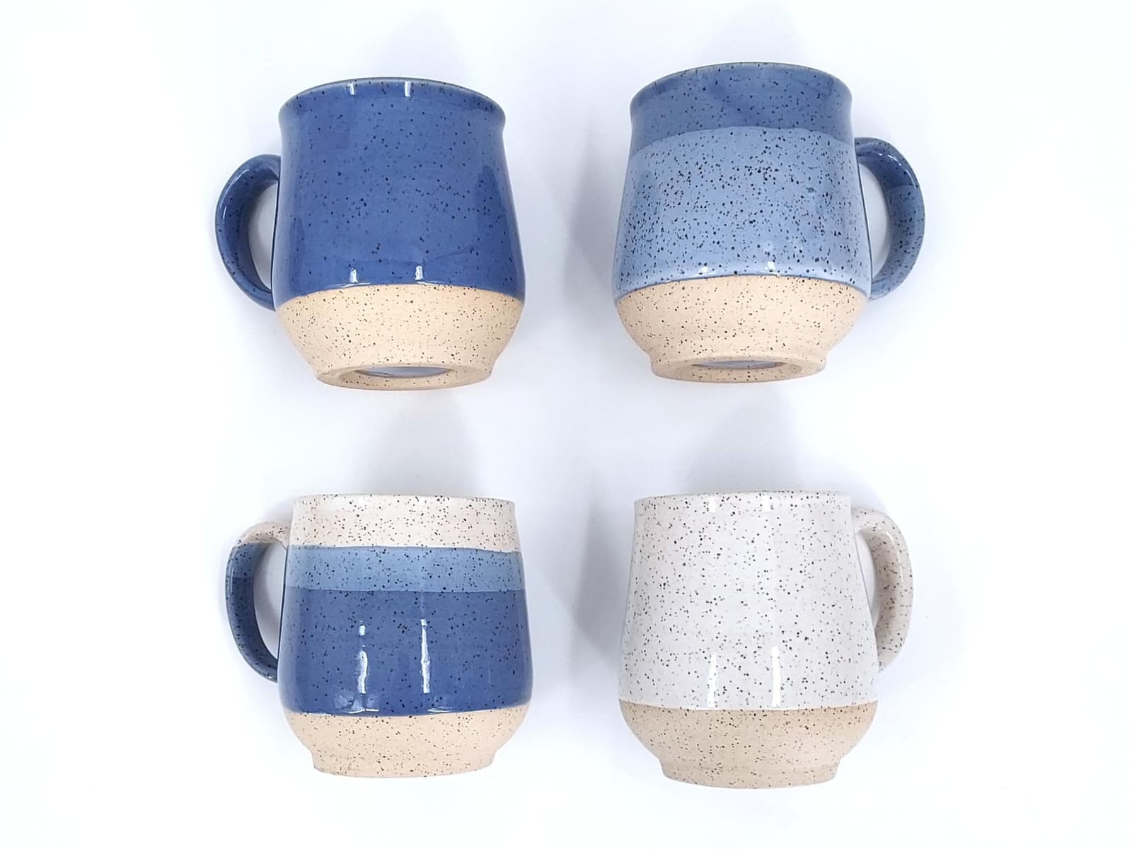 Set de 4 tazas de cerámica artesanal para la cocina, foto 2