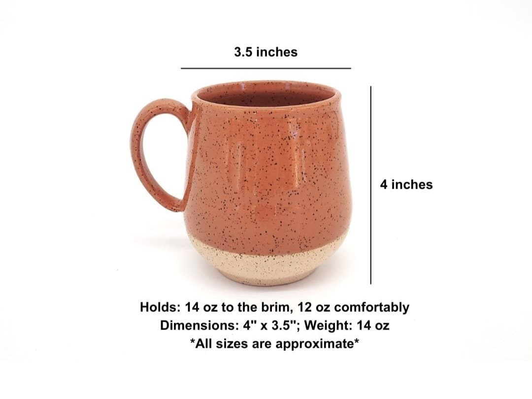 Set de 4 tazas de cerámica artesanal para la cocina, foto 3