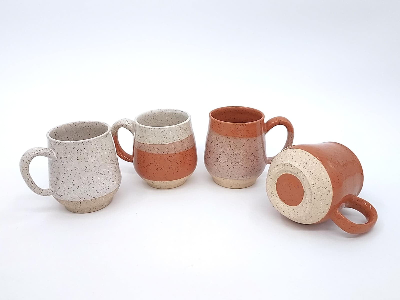 Set de 4 tazas de cerámica artesanal para la cocina, foto 8
