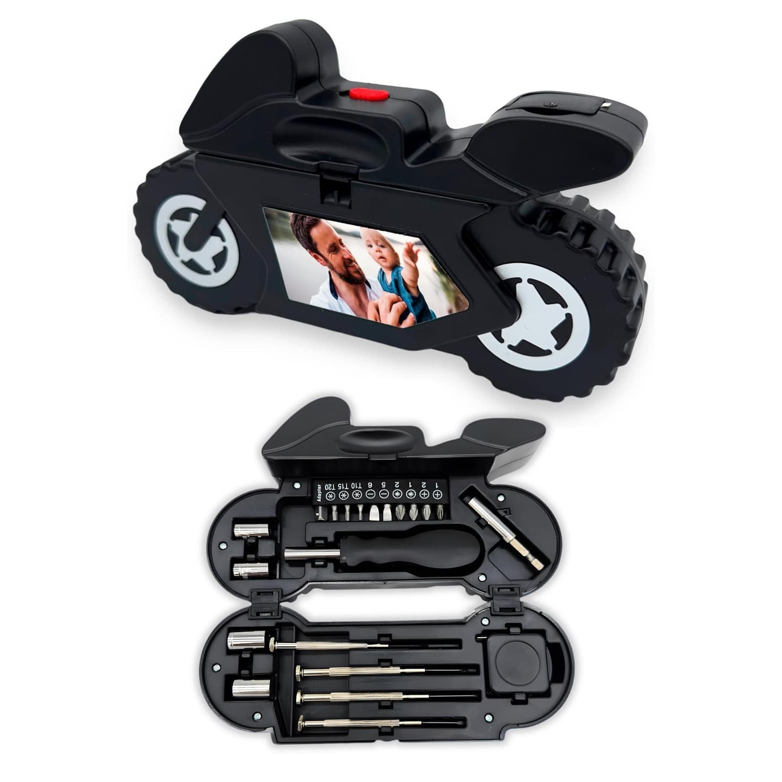 Kit de herramientas de moto personalizado con foto