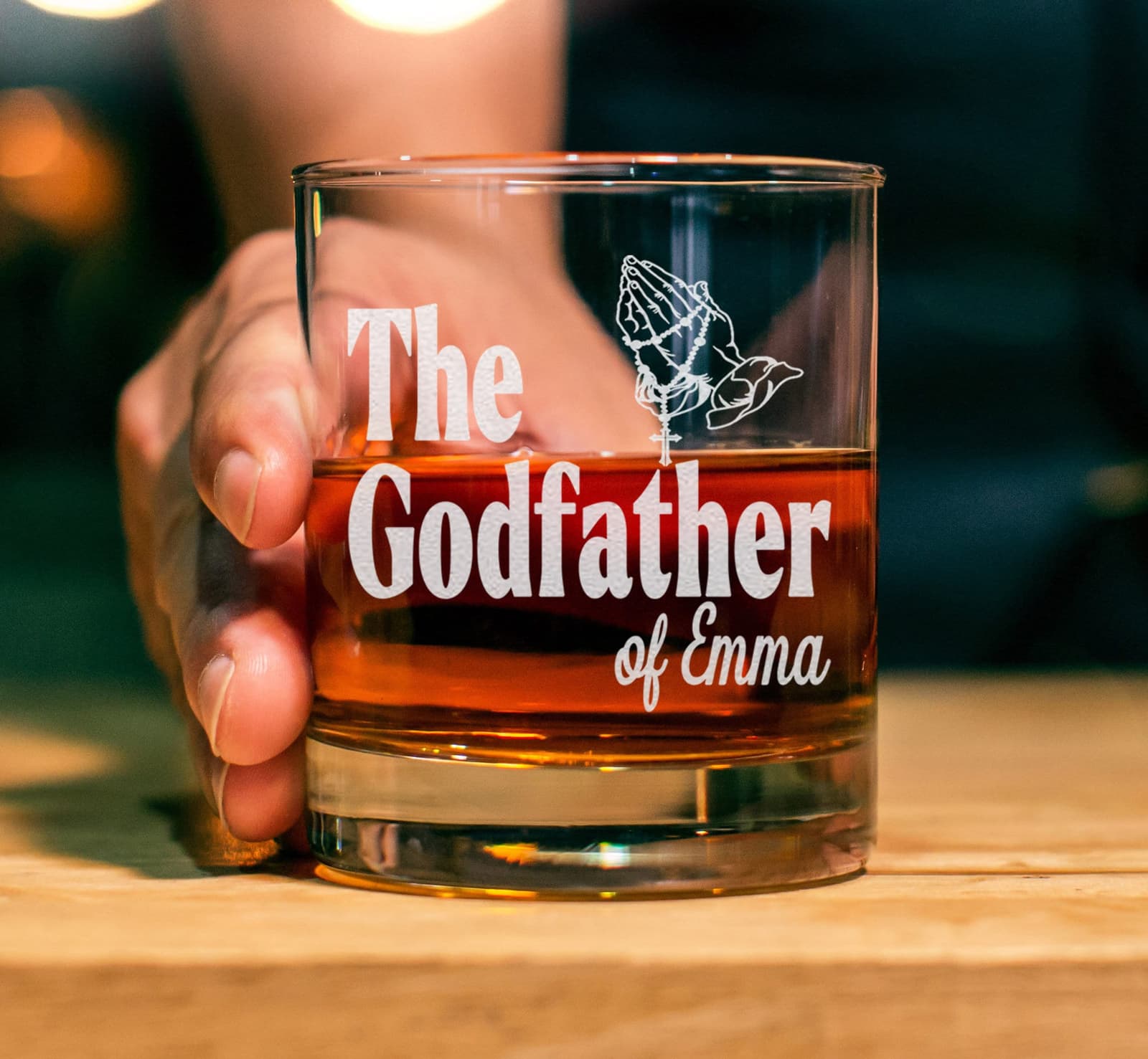 Vaso de whisky personalizado para el padrino, foto 2